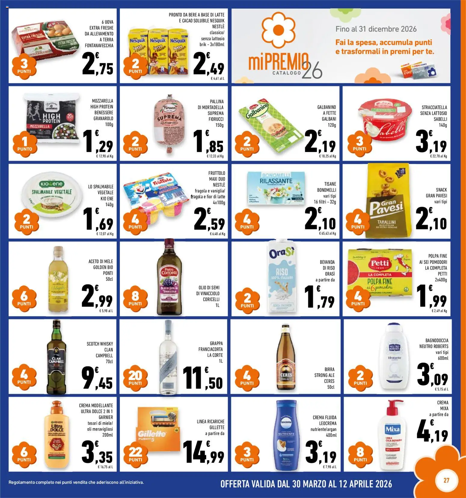 Volantino Conad del 25.03.2026 | Pagina: 27 | Prodotti: Uova, Aceto di mele, Whisky, Terra