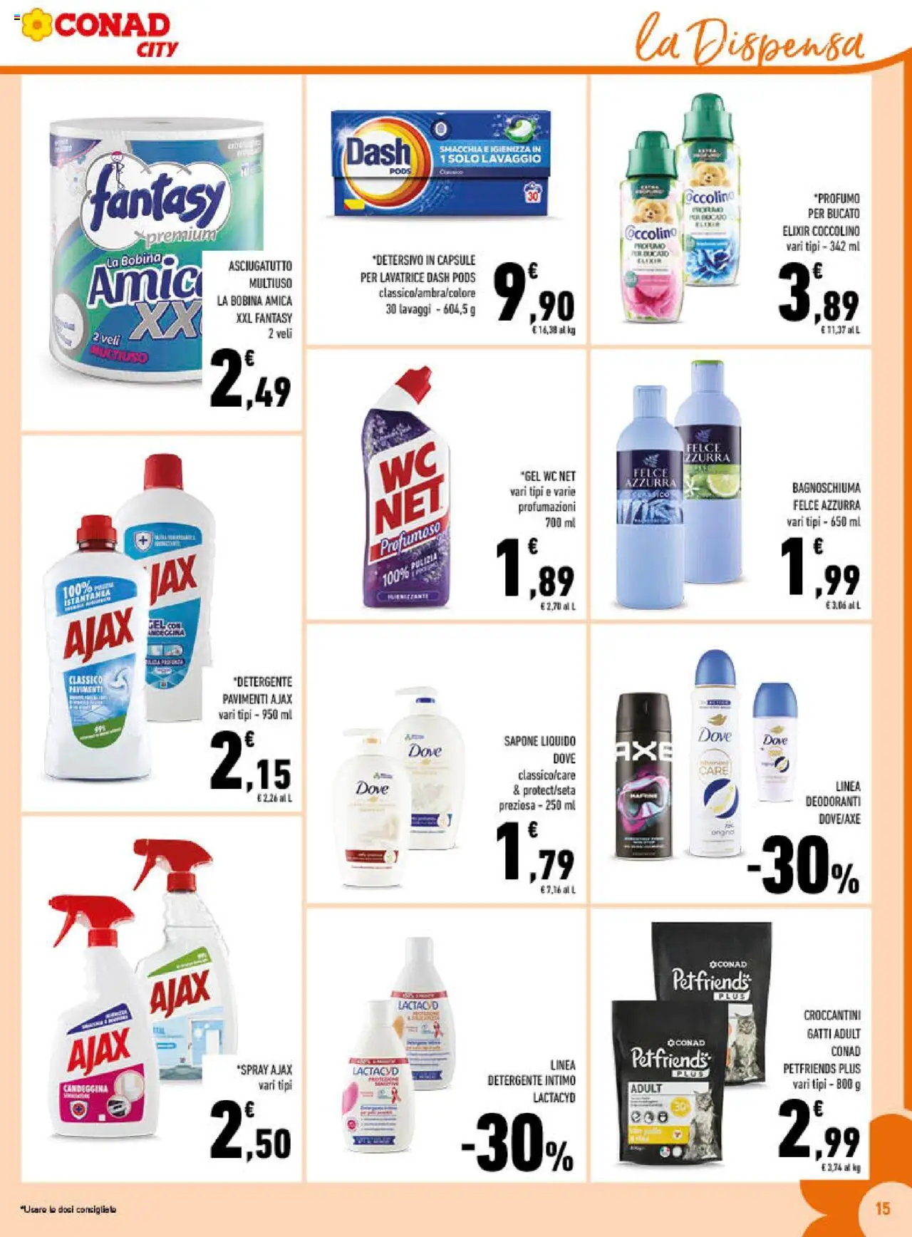 Volantino Conad del 10.09.2025 | Pagina: 15 | Prodotti: Bagnoschiuma, Detergente, Intimo, Asciugamano