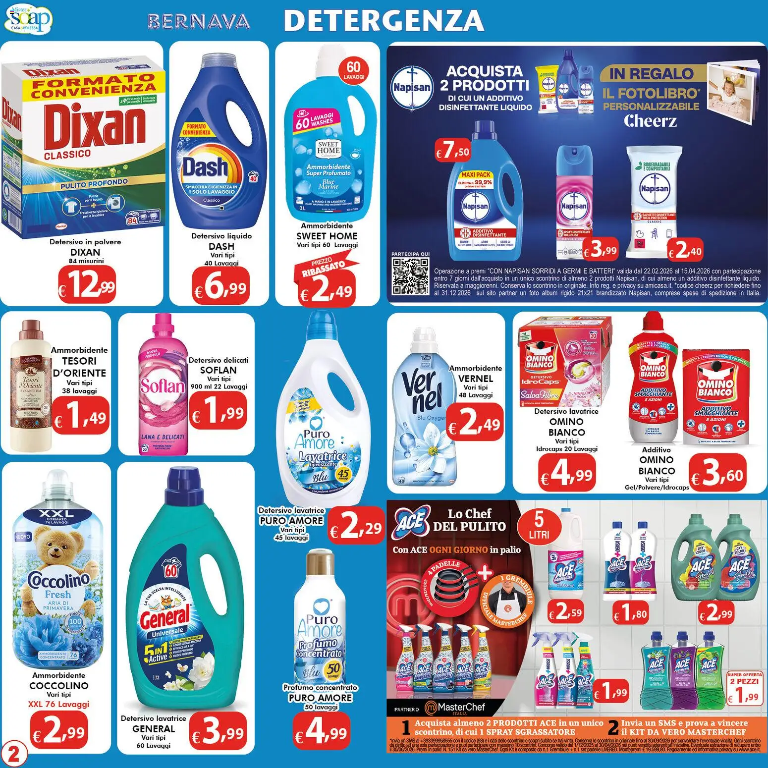 Volantino Bernava del 20.03.2026 | Pagina: 2 | Prodotti: Ammorbidente, Sgrassatore, Grembiule, Profumo