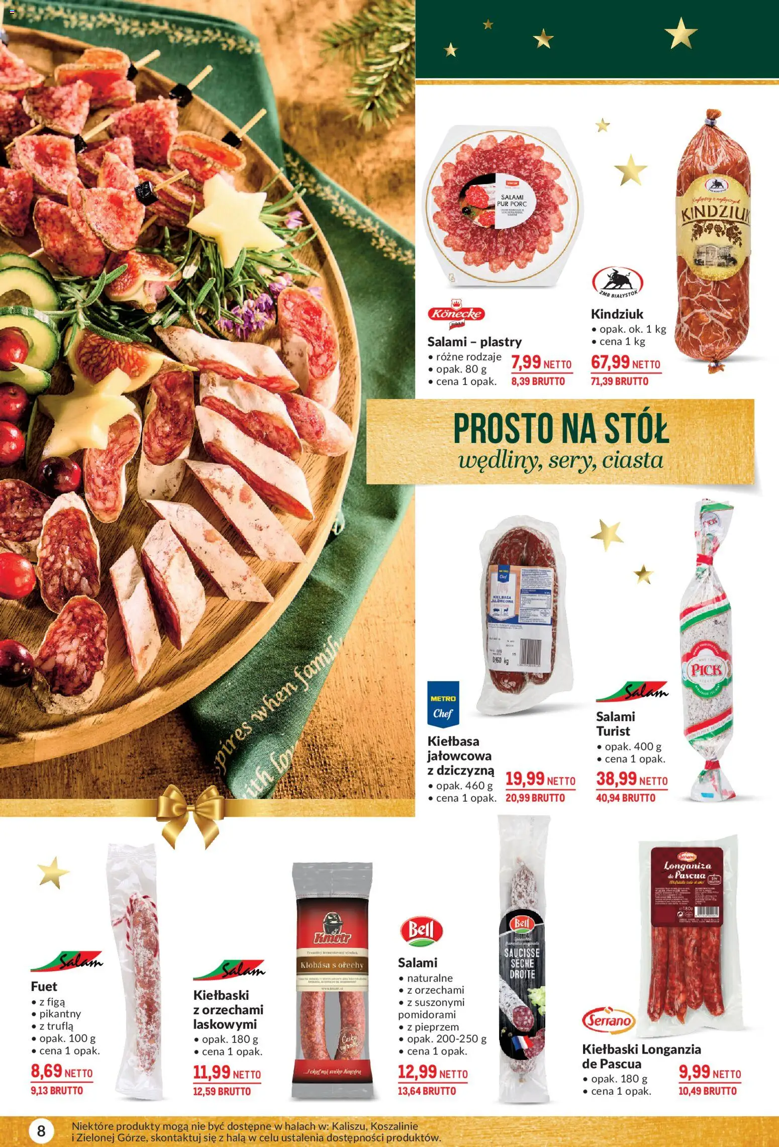 Makro Gazetka - Delikatesy od 25.11.2025 | Strona: 8 | Produkty: Bell, Stół, Kindziuk, Salami