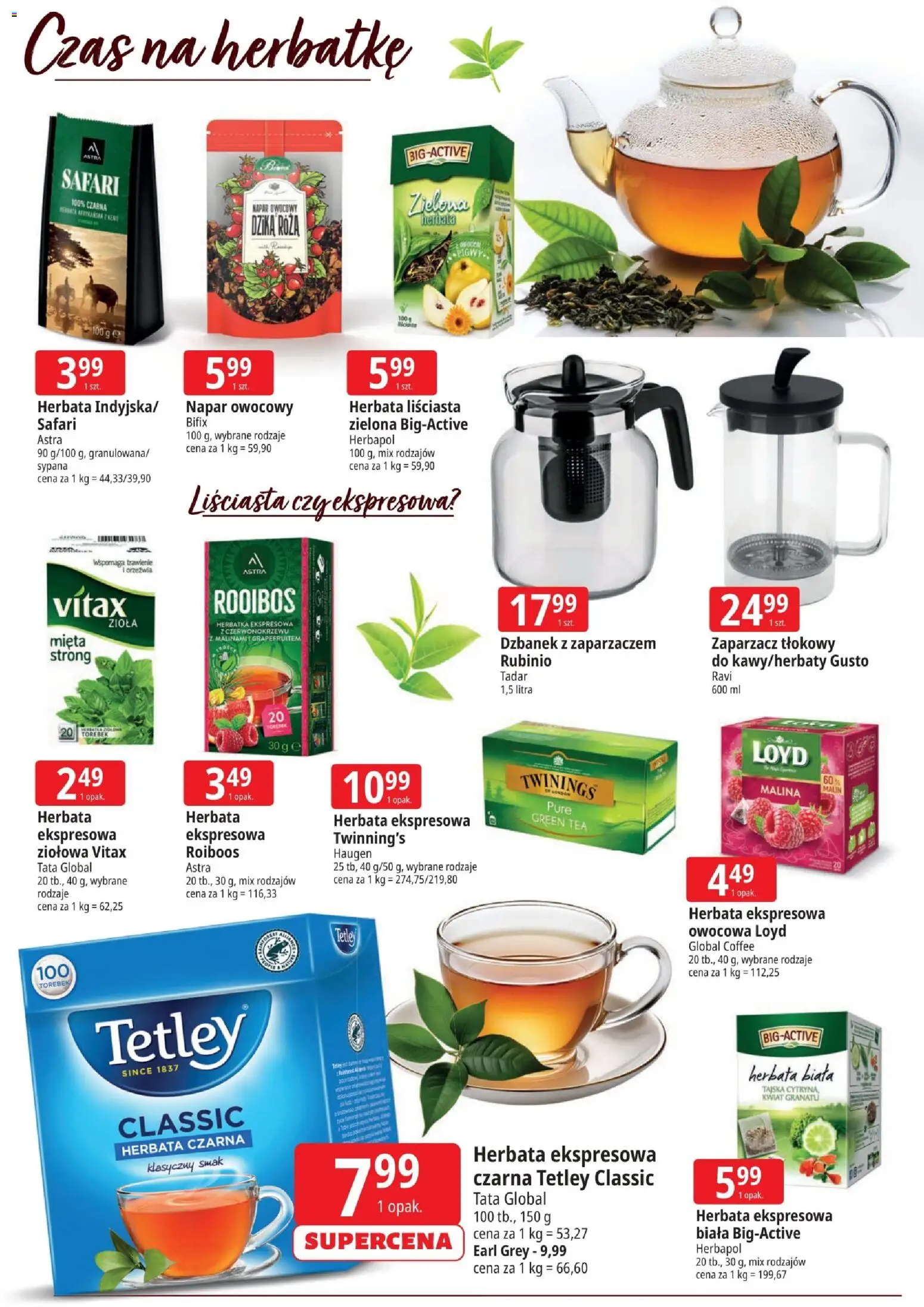 E.Leclerc Gazetka - Zielona Góra od 27.01.2026 | Strona: 8 | Produkty: Malina, Dzbanek, Mięta, Herbata