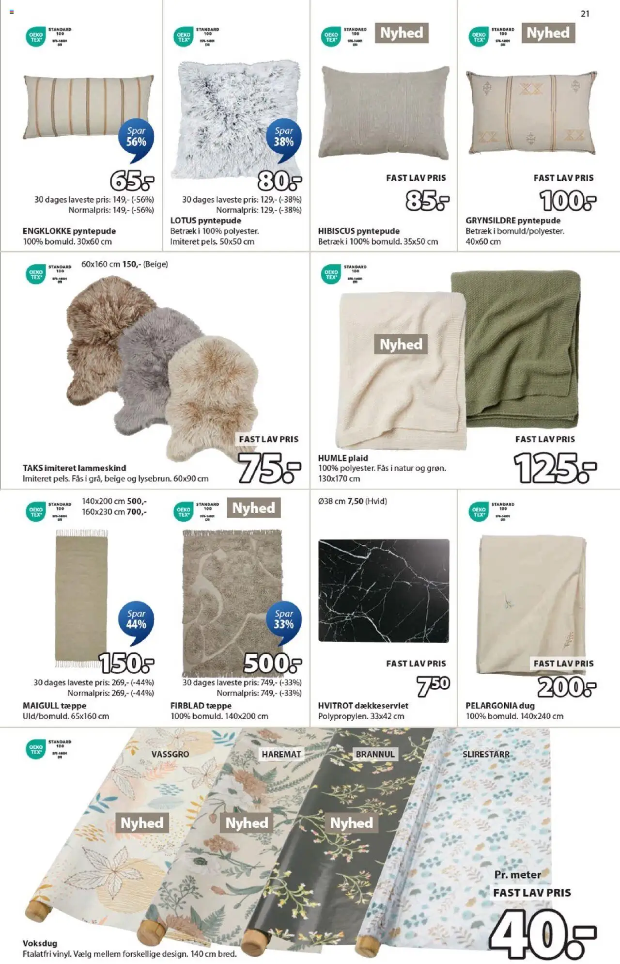JYSK Tilbudsavis gyldig fra 15.08.2025 | Side: 21 | Produkter: Tæppe