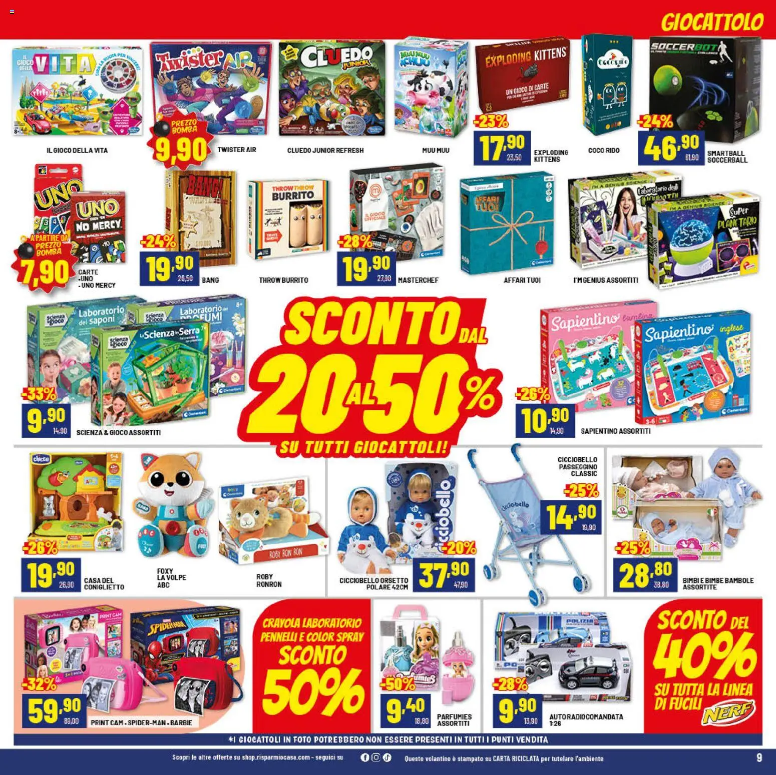 Volantino RisparmioCasa del 26.03.2026 | Pagina: 9 | Prodotti: Passeggino, Gioco