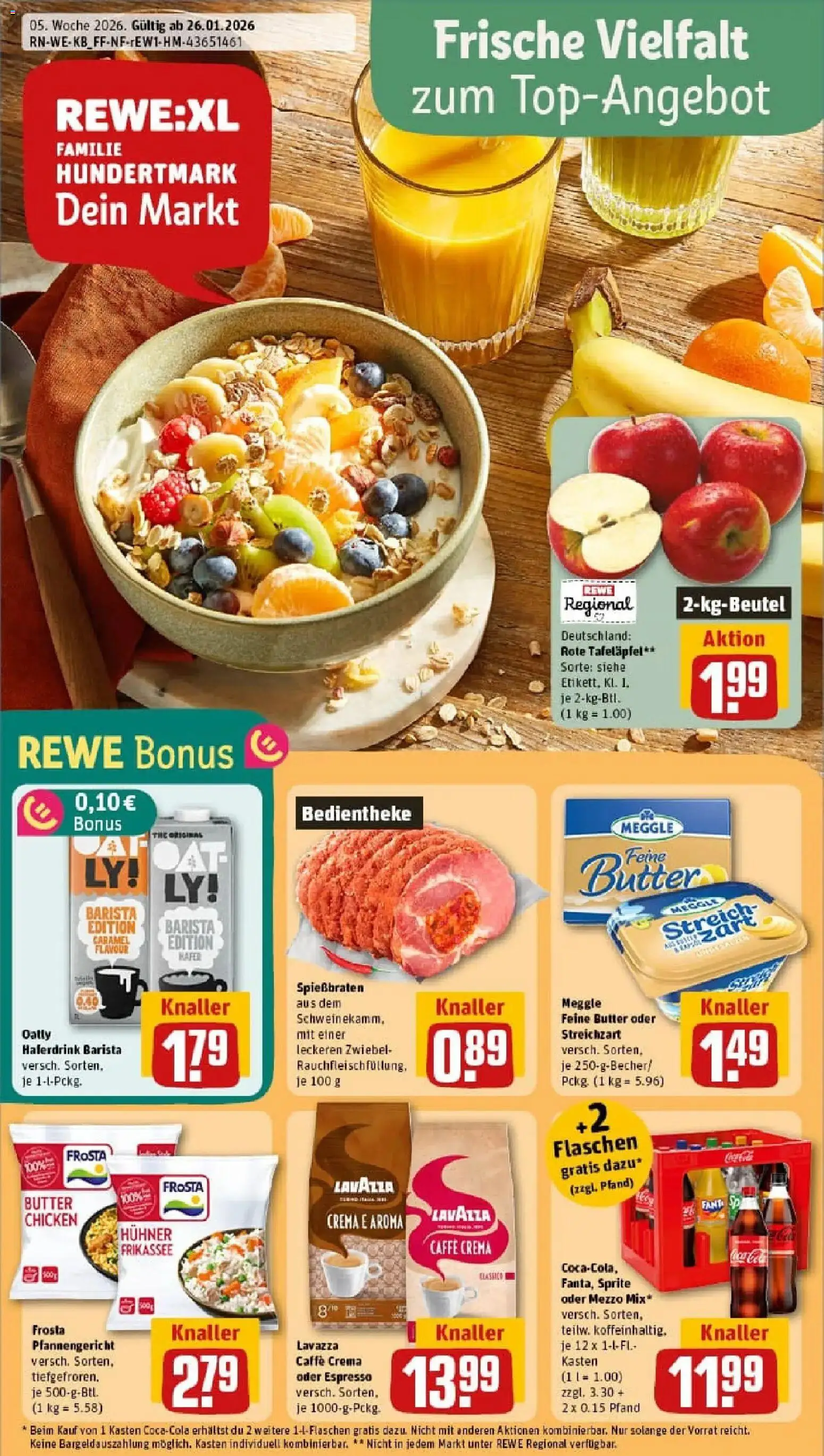 Rewe prospekt Cochem / Cond	 – gültig ab 26.01.2026 | Seite: 1 | Produkte: Lavazza, Sprite, Butter, Haferdrink