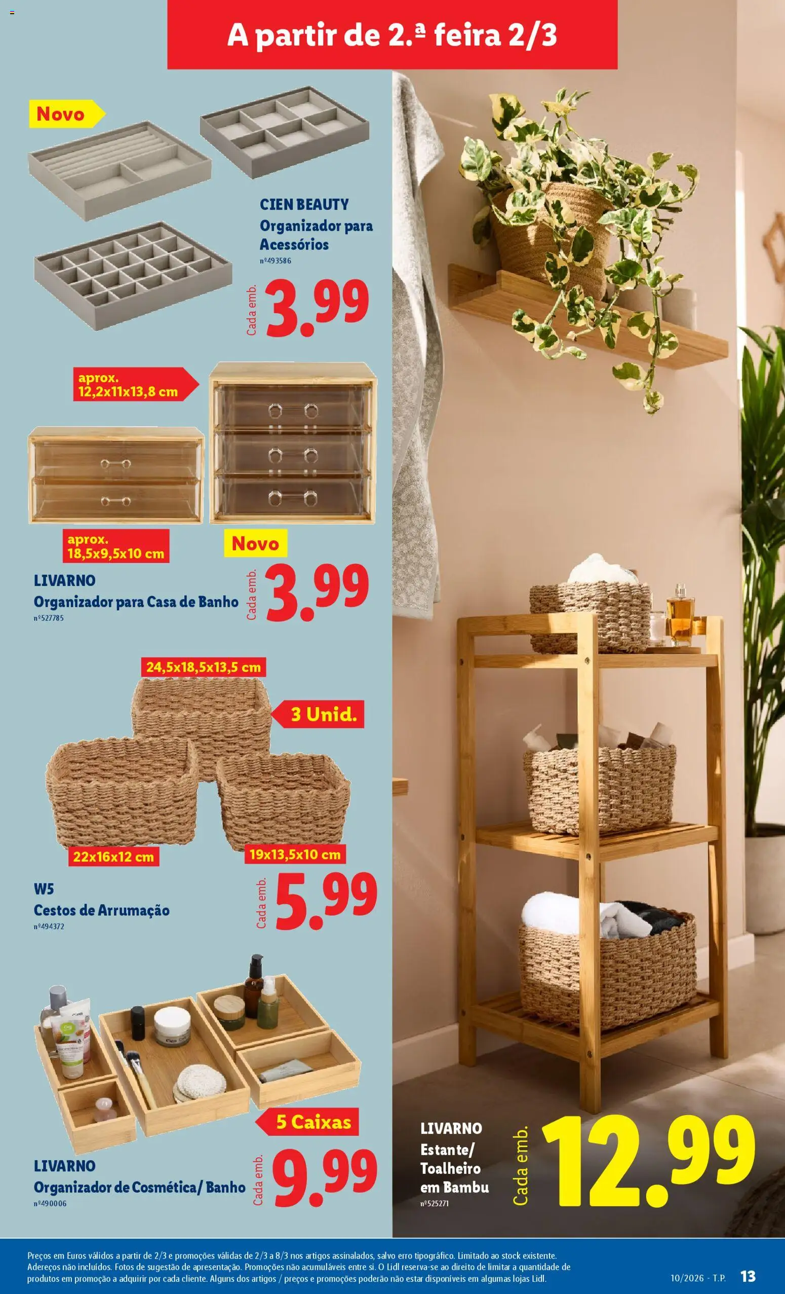 Lidl Novidades │ válido de 02.03.2026 | Página: 13 | Produtos: Casa de banho, Banho, Organizador