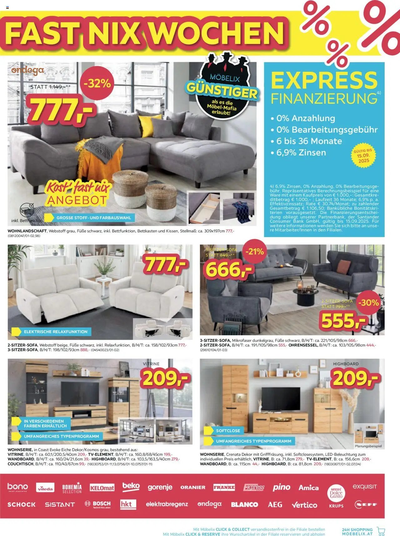Möbelix Angebote gültig ab 09.09.2025 | Seite: 3 | Produkte: Sofa