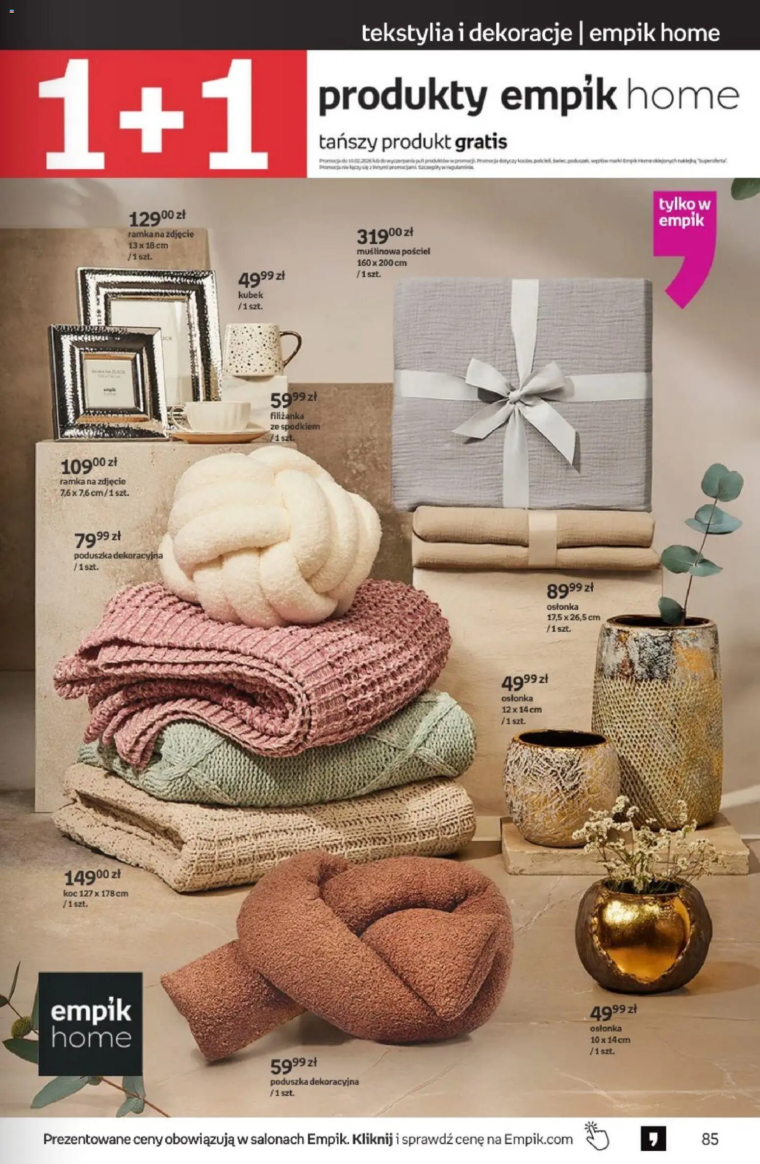 Empik promocje od 28.01.2026 | Strona: 85 | Produkty: Pościel, Poduszka, Ramka, Tekstylia