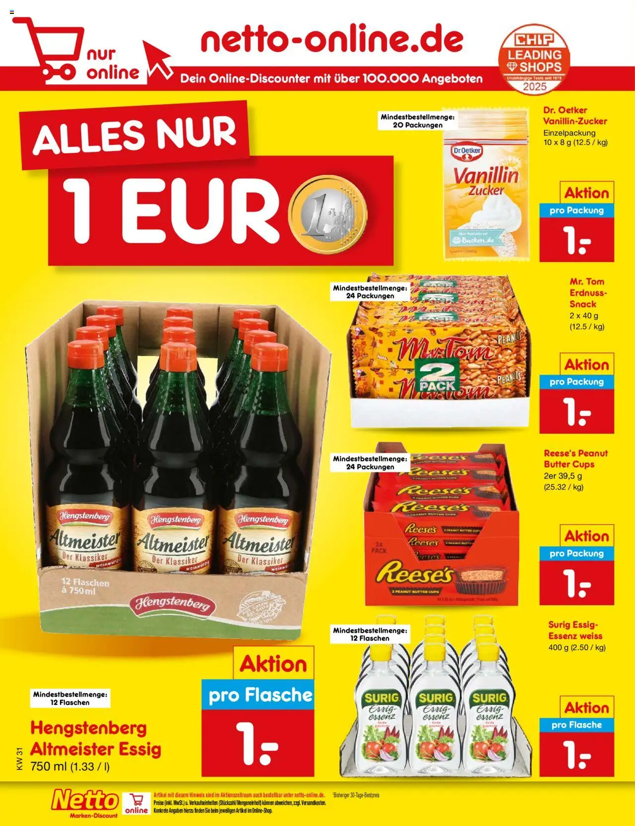 Netto Marken-Discount Prospekt 	 - gültig ab dem 28.07.2025 | Seite: 30 | Produkte: Butter, Essig, Zucker