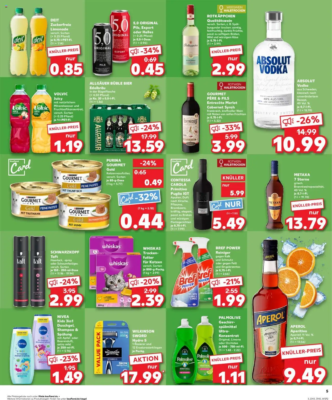 Kaufland prospekt Leipzig	 – gültig ab 05.10.2025 | Seite: 5 | Produkte: Rasierer, Merlot, Mineralwasser, Metaxa
