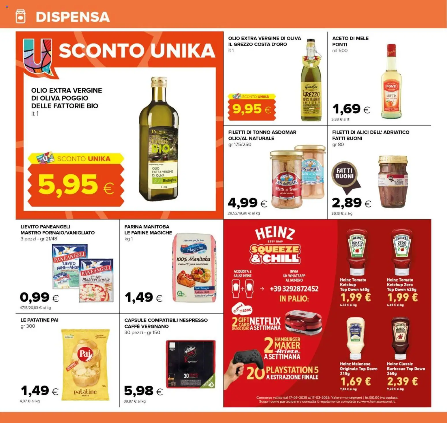 Volantino Oasi del 21.11.2025 | Pagina: 20 | Prodotti: Ketchup, Aceto di mele, Farina, Hamburger