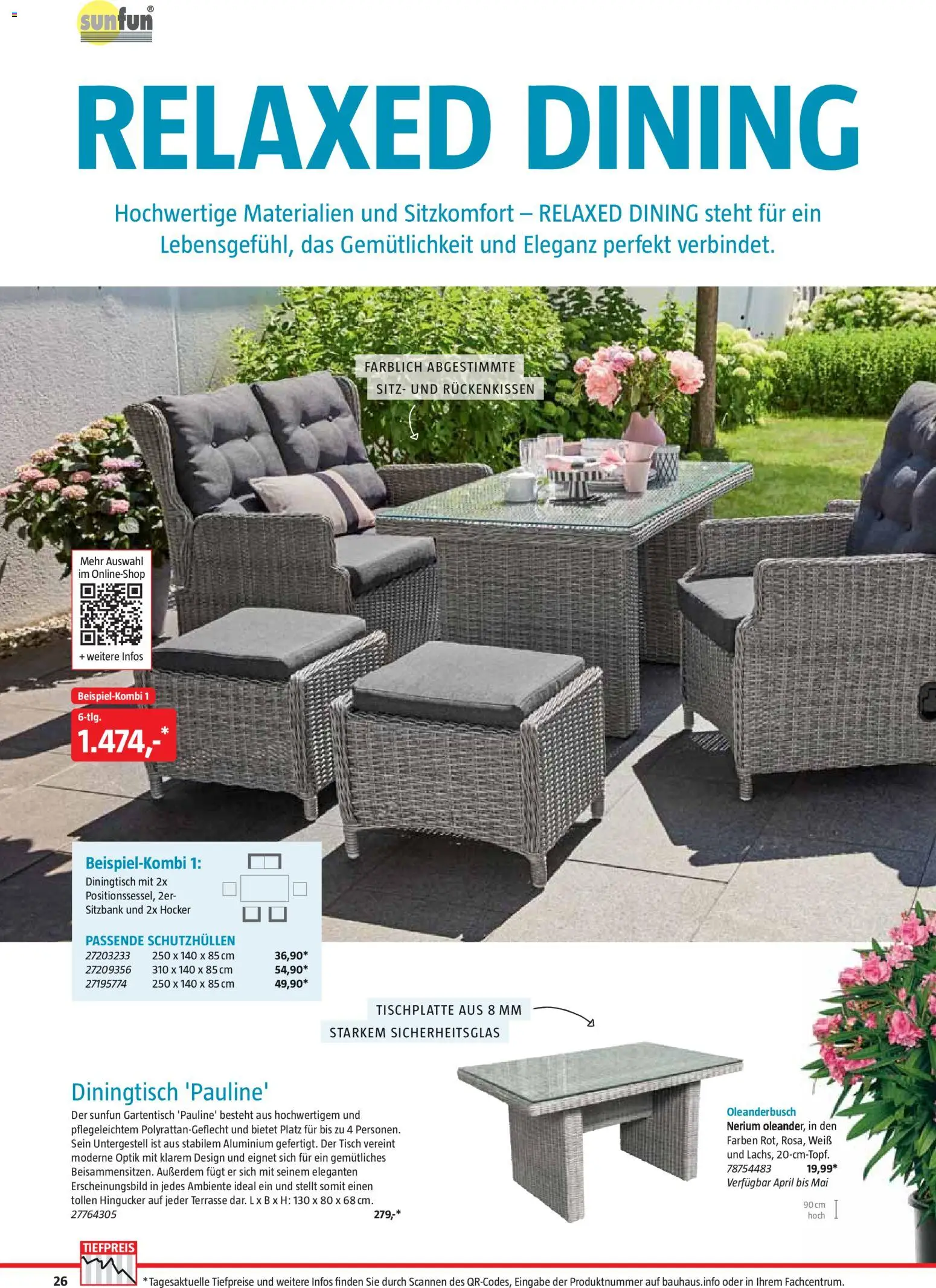 Bauhaus Freizeit im Garten gültig ab 01.05.2026 | Seite: 26 | Produkte: Tisch