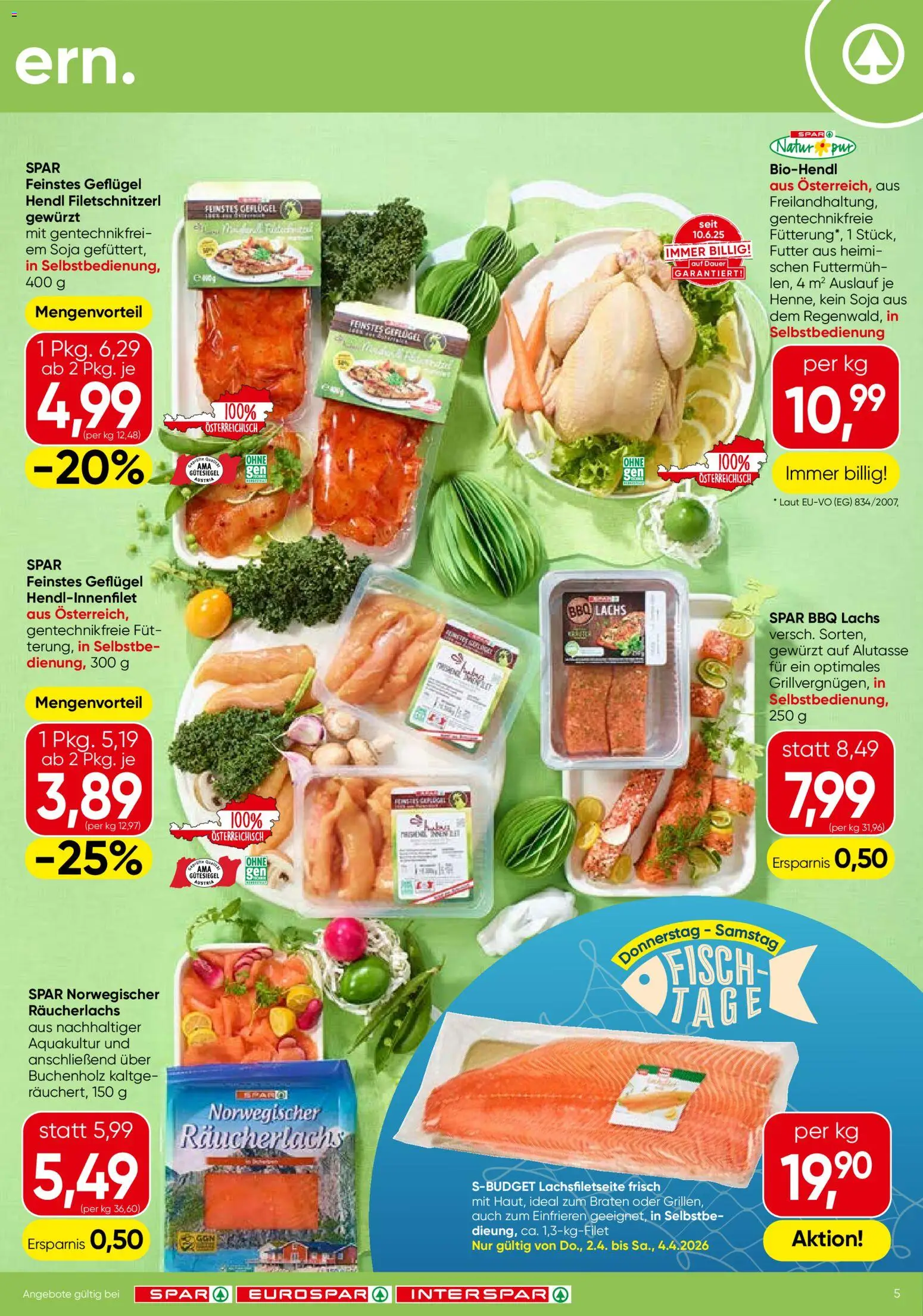 Spar Flugblatt - Oberösterreich gültig ab 31.03.2026 | Seite: 5 | Produkte: Fisch