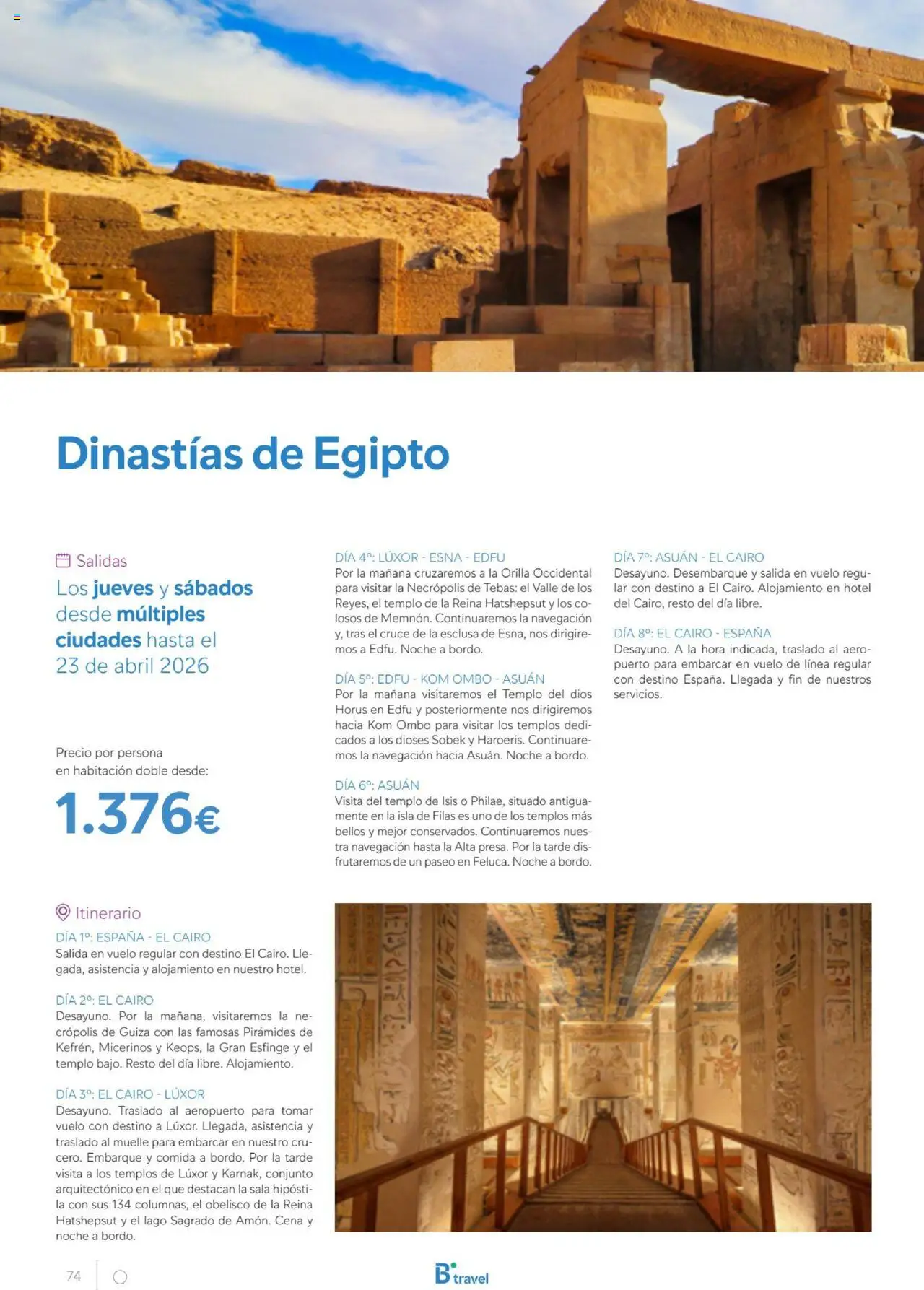 B the travel brand Egipto │ válido desde el 01.07.2025 | Página: 74