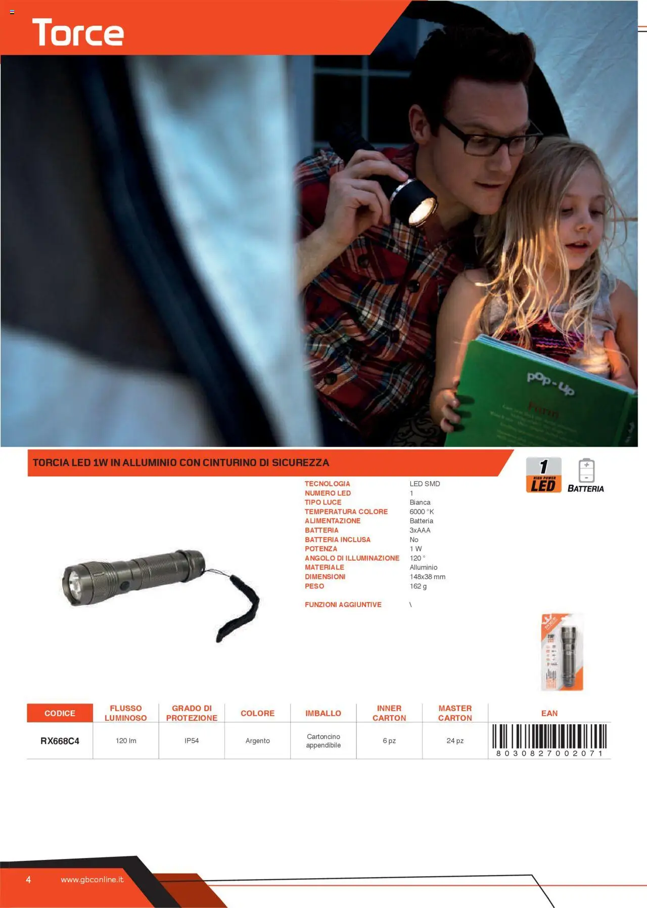 Volantino GBC del 31.05.2025 | Pagina: 4 | Prodotti: Torcia, Alluminio, Batteria