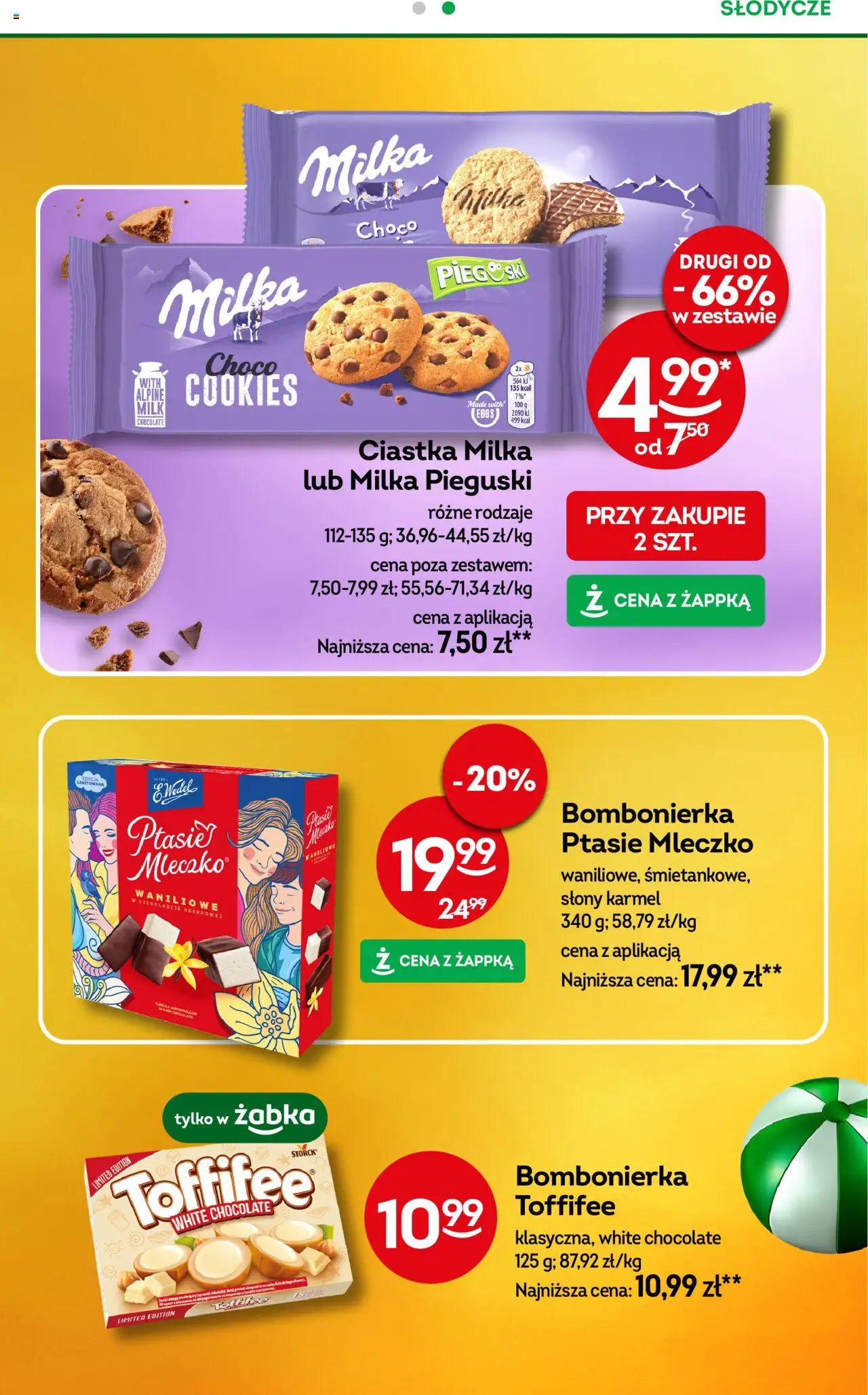 Żabka Gazetka od 13.08.2025 | Strona: 33 | Produkty: Bombonierka, Toffifee, Ptasie mleczko, Ciastka