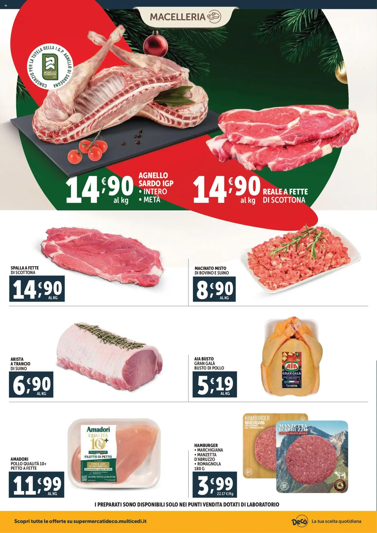 Volantino Decò del 15.12.2025 | Pagina: 10 | Prodotti: Bovino, Pollo, Suino, Hamburger