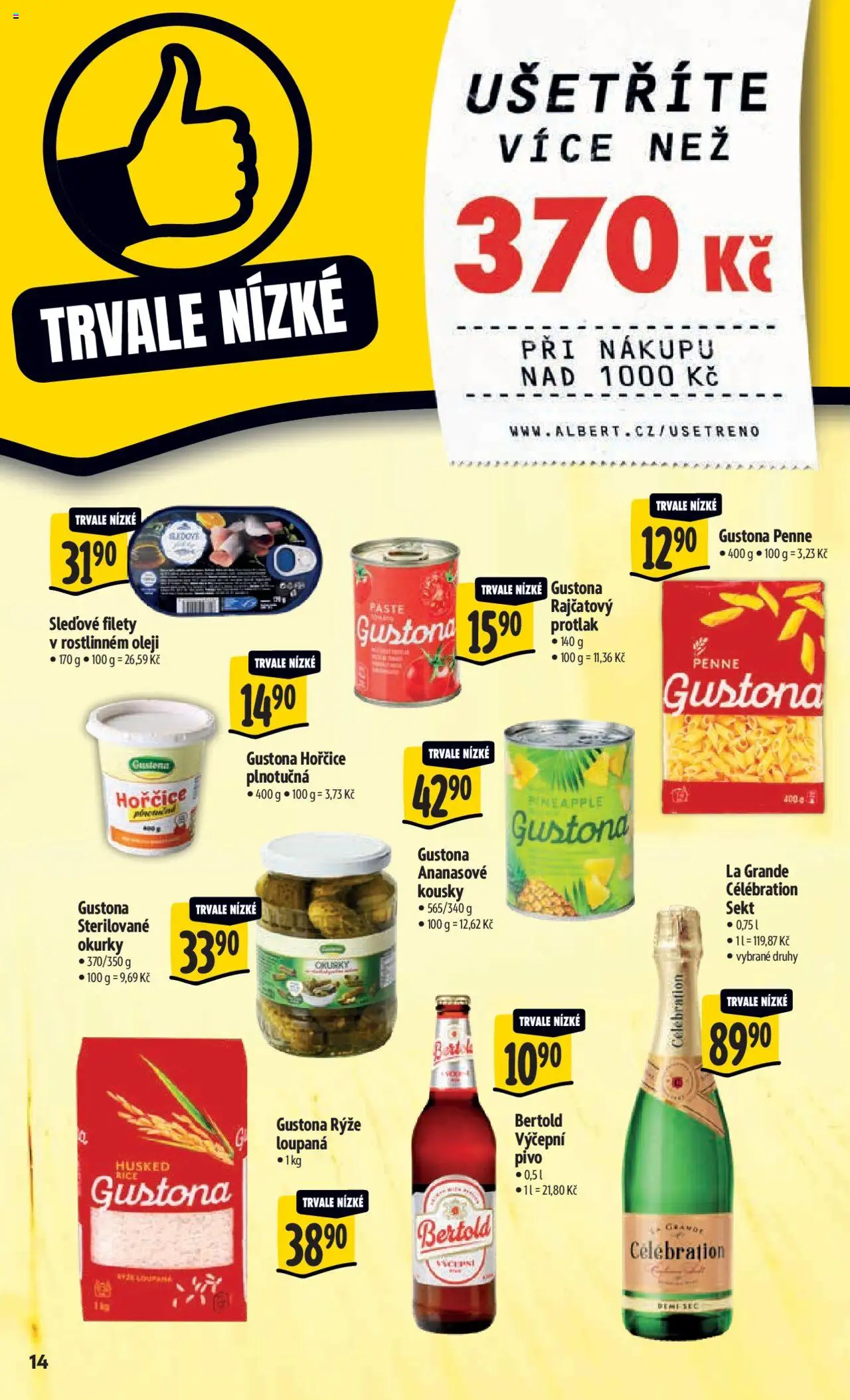 Albert leták - Hypermarket od 17.09.2025 | Strana: 21 | Produkty: Rajčatový protlak, Pivo, Rýže, Okurky