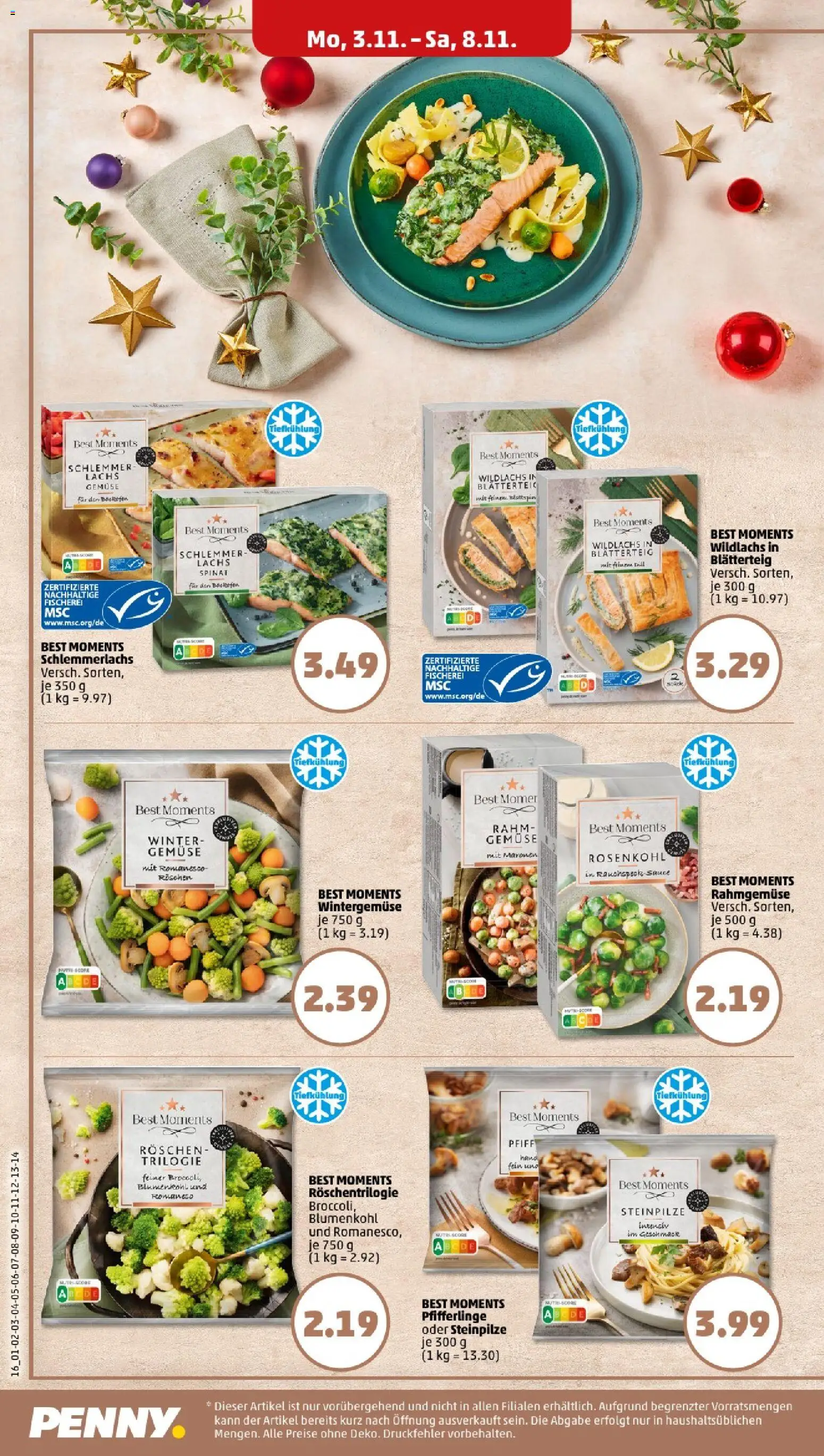 Penny - Mecklenburg-Vorpommern  – gültig ab 03.11.2025 | Seite: 18 | Produkte: Lachs, Gemüse, Pfifferlinge, Blumenkohl