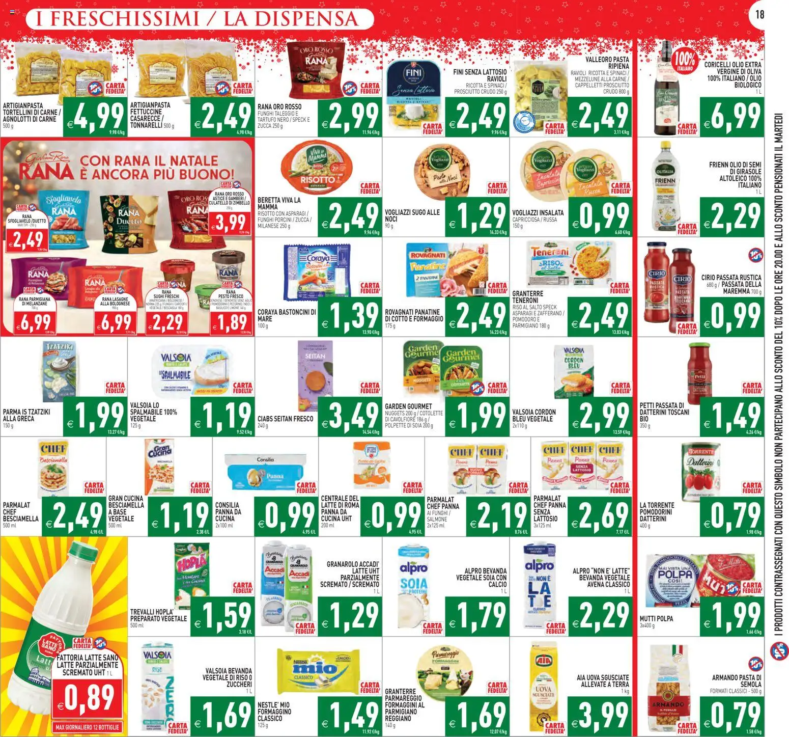 Volantino PIM Supermercati del 16.12.2025 | Pagina: 18 | Prodotti: Pomodoro, Zucca, Pesto, Ravioli