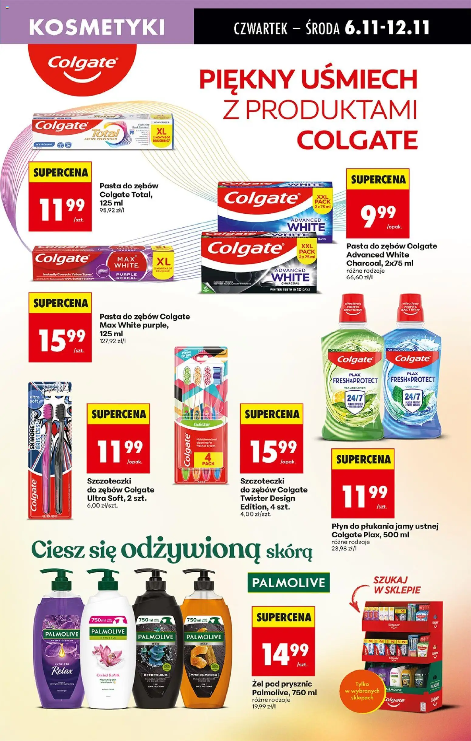 Biedronka gazetka - Oferta w tym tygodniu od 06.11.2025 | Strona: 67 | Produkty: Kosmetyki, Prysznic, Żel pod prysznic, Pasta do zębów