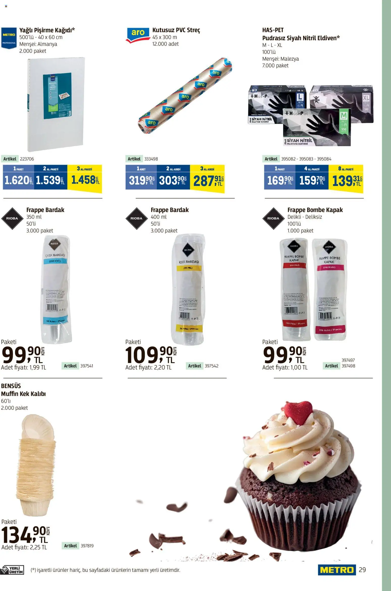 Metro - Kafeler & Pastaneler Kataloğu - 18.03.2026 tarihinden itibaren geçerlidir | Sayfa: 29 | Ürünler: Zselatin, Eldiven