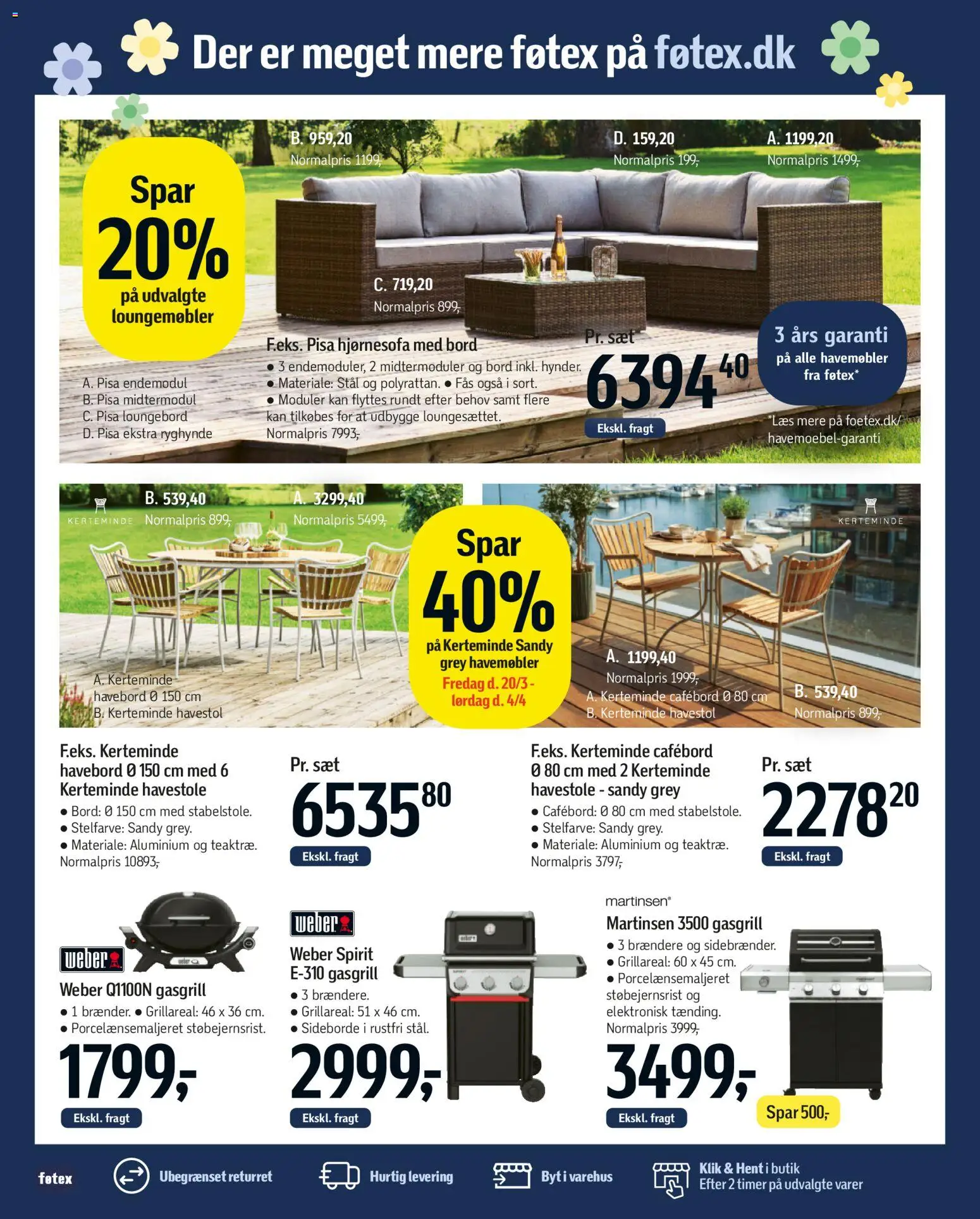 Føtex tilbudsavis – gyldig fra 20.03.2026 | Side: 78 | Produkter: Havemøbler, Havestole, Hjørnesofa, Loungemøbler