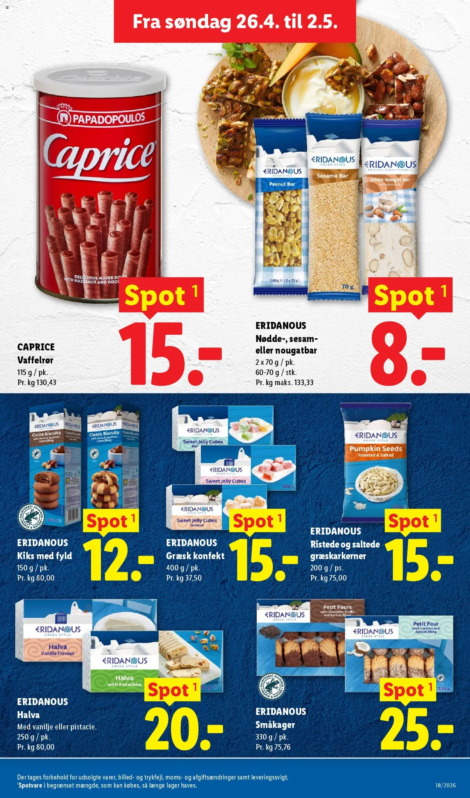 Lidl tilbudsavis – gyldig fra 26.04.2026 | Side: 11 | Produkter: Græskarkerner, Småkager, Nougat, Søm