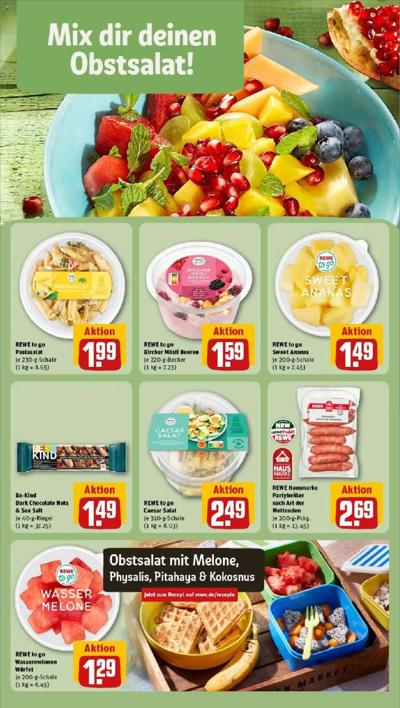 Rewe prospekt Ascheberg	 - gültig ab dem 27.07.2025 | Seite: 20 | Produkte: Musli, Wasser, Melone, Salat