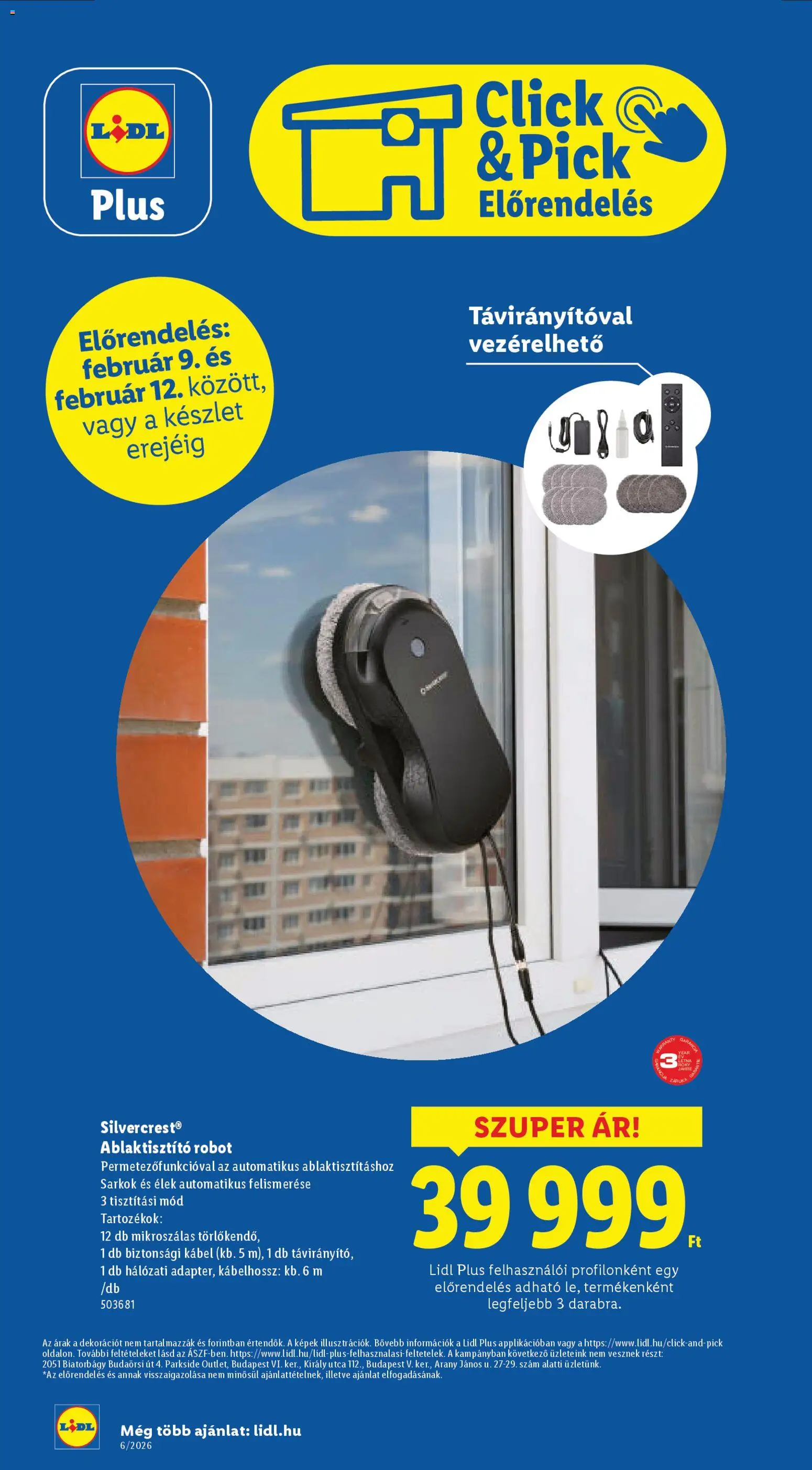 Lidl akciós ujság - amely érvényes a következő dátumtól: 05.02.2026 | Oldal: 54 | Termékek: Parkside, Kábel, Pick, Robot