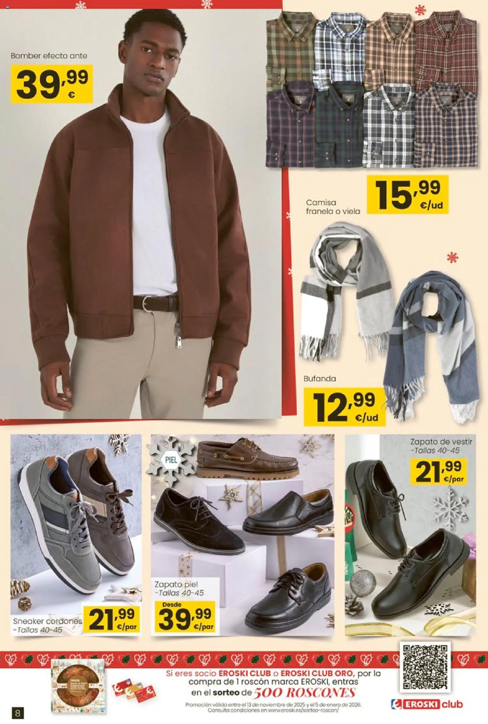 Eroski - Regalos │ válido desde el 02.12.2025 | Página: 8 | Productos: Camisa, Bufanda