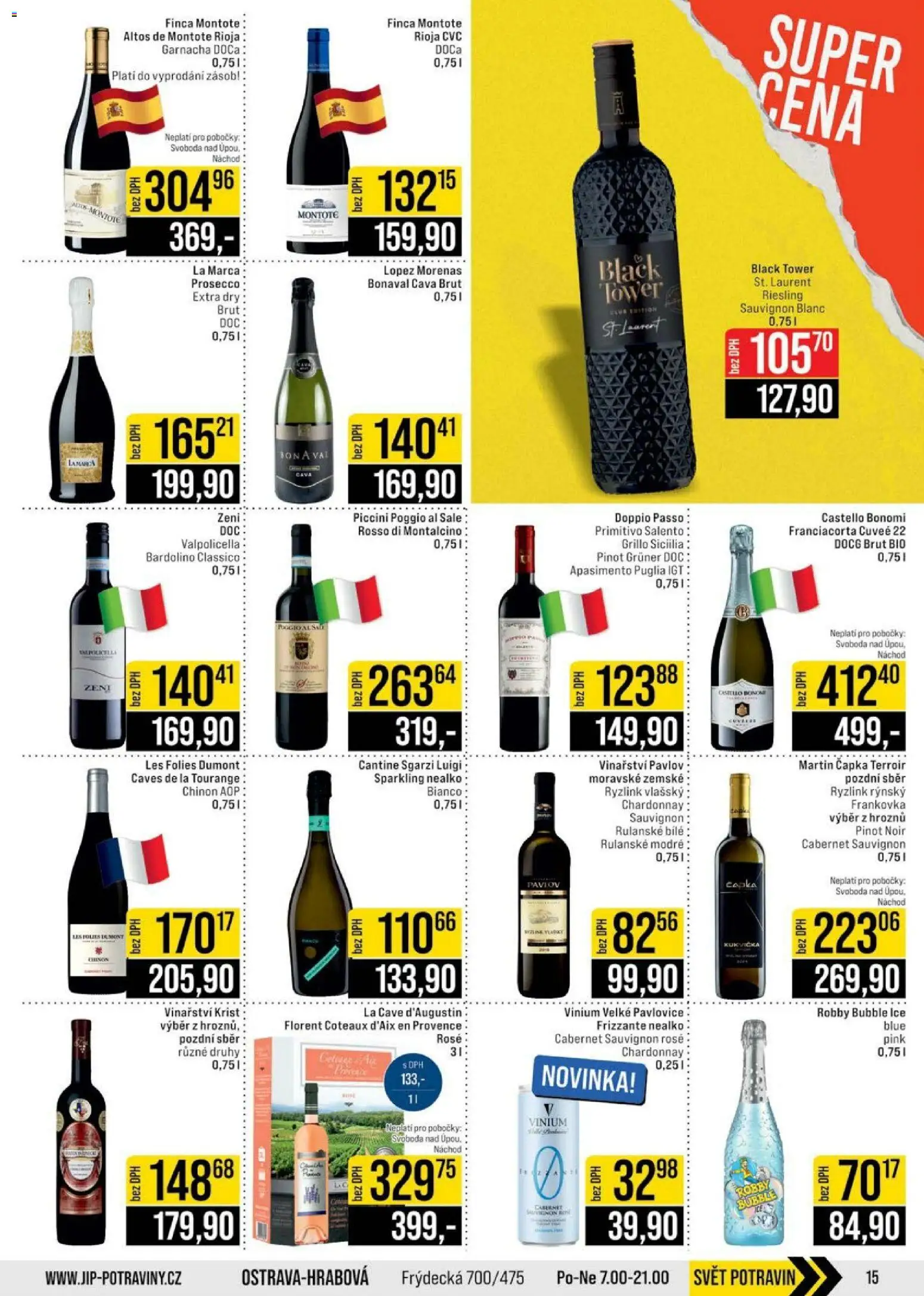 Jip leták - Cash & Carry od 04.02.2026 | Strana: 15 | Produkty: Prosecco, Frizzante, Robby Bubble, Primitivo