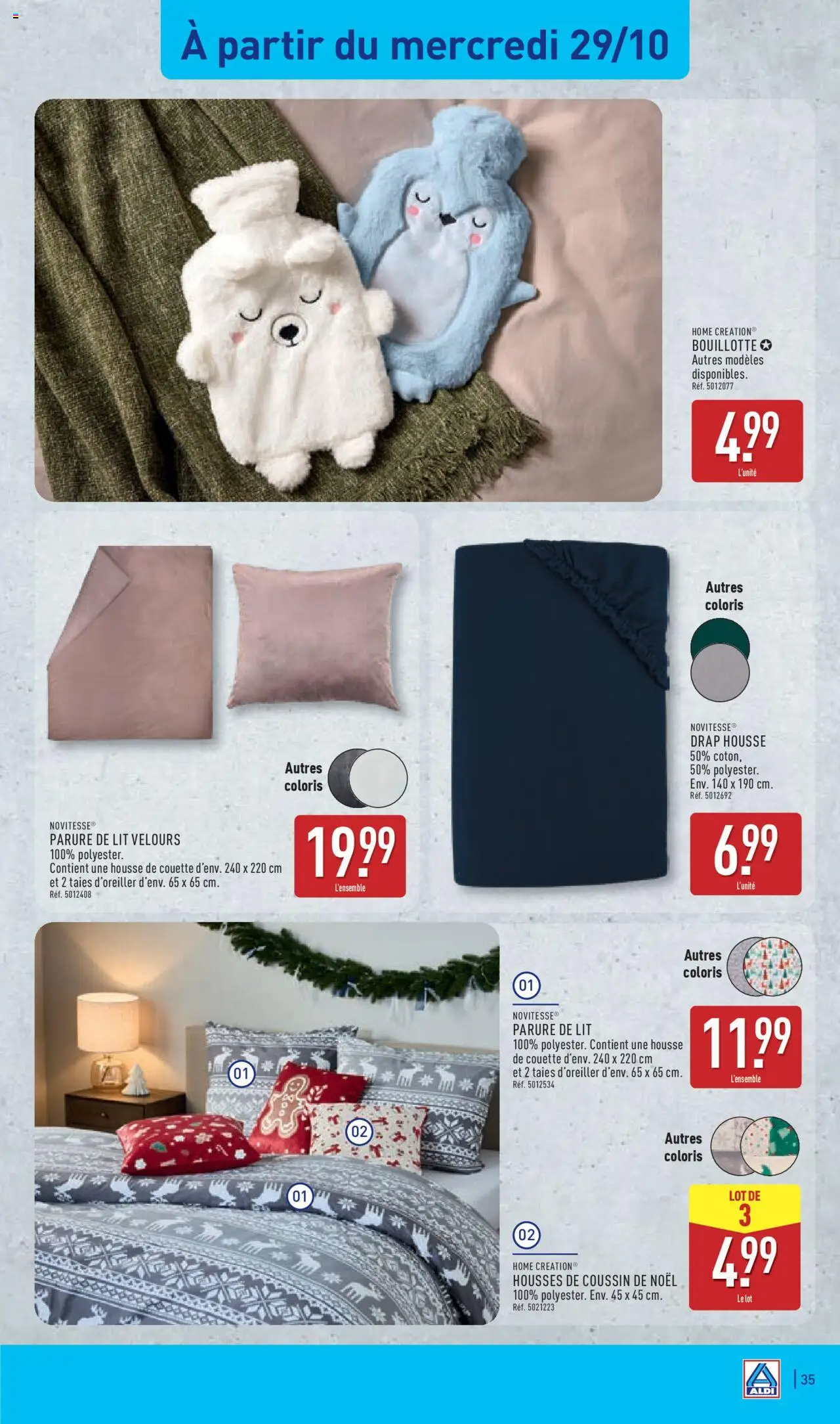 {H1} | Page: 39 | Produits: Lit, Housse de couette, Bouillotte, Couette