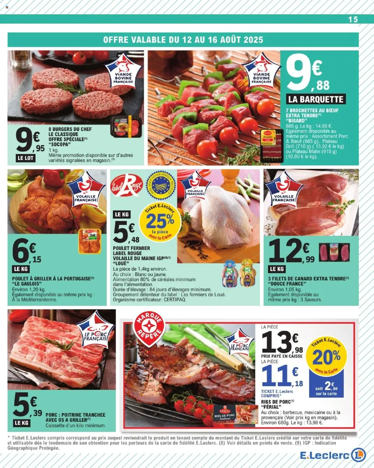  | Page: 15 | Produits: Plateau, Grill, Porc, Céréales