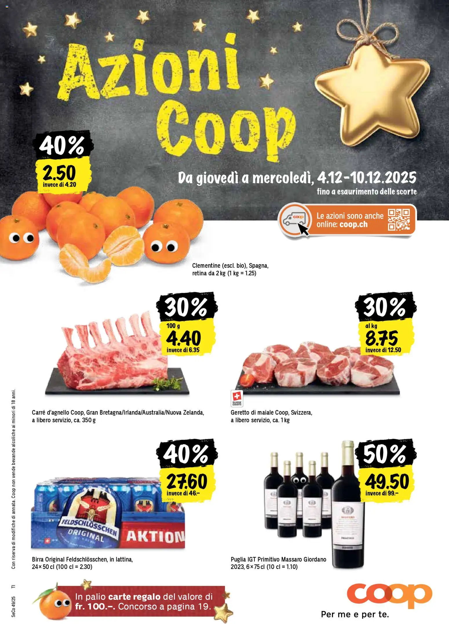 Coop - Una settimana di azioni – gültig ab 04.12.2025 | Seite: 1