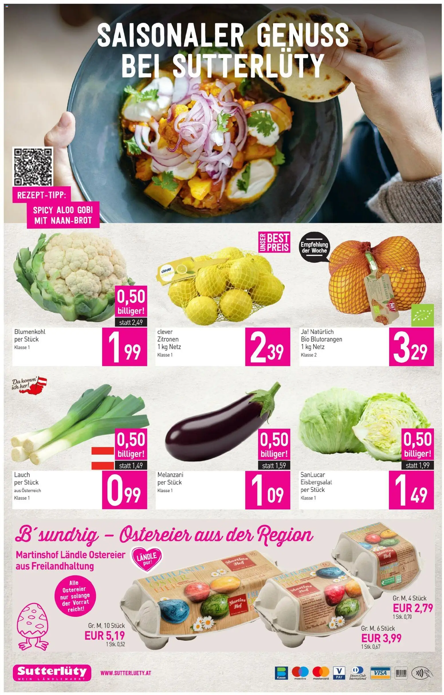 Sutterlüty Flugblatt gültig ab 22.01.2026 | Seite: 12 | Produkte: Zitrone, Blumenkohl
