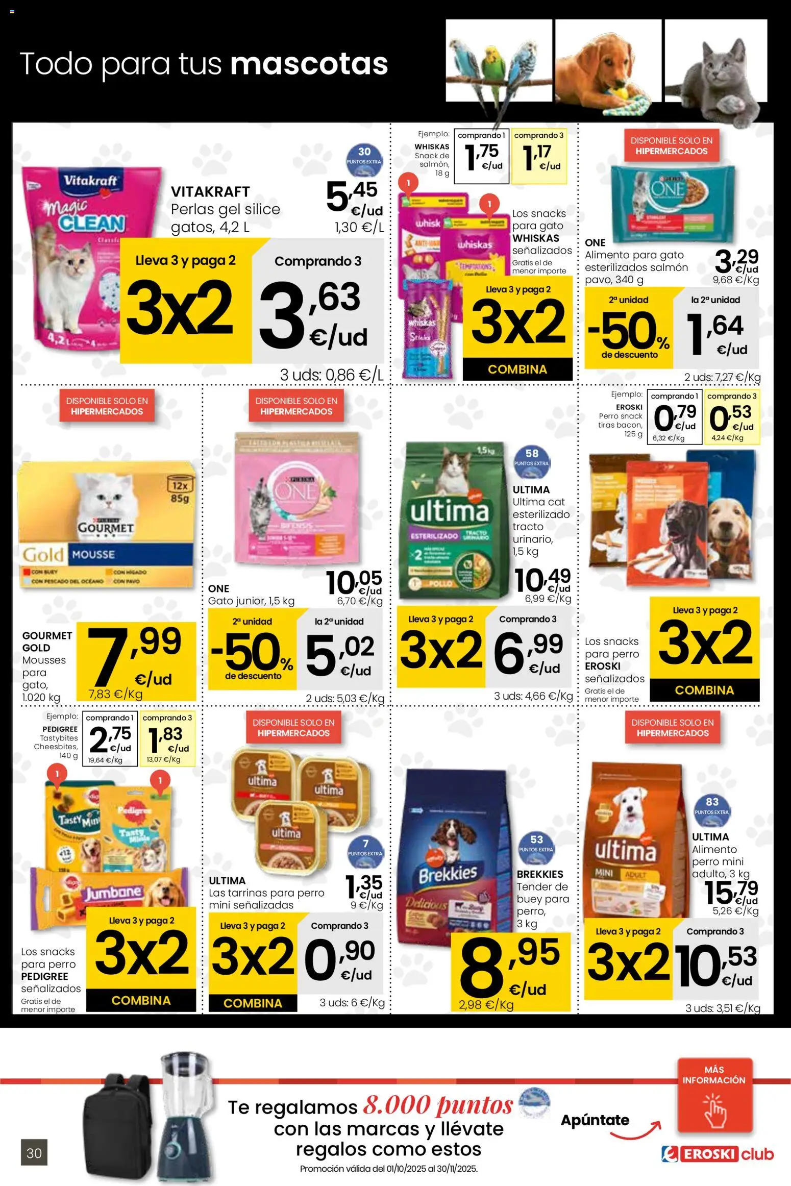 Eroski - 3x2  │ válido desde el 30.10.2025 | Página: 30 | Productos: Mousse, Pescado, Té