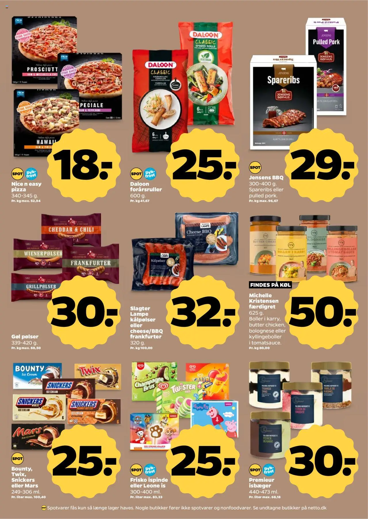 Netto Tilbudsavis gyldig fra 02.08.2025 | Side: 16 | Produkter: Cheddar, Pølser, Pizza, Lampe