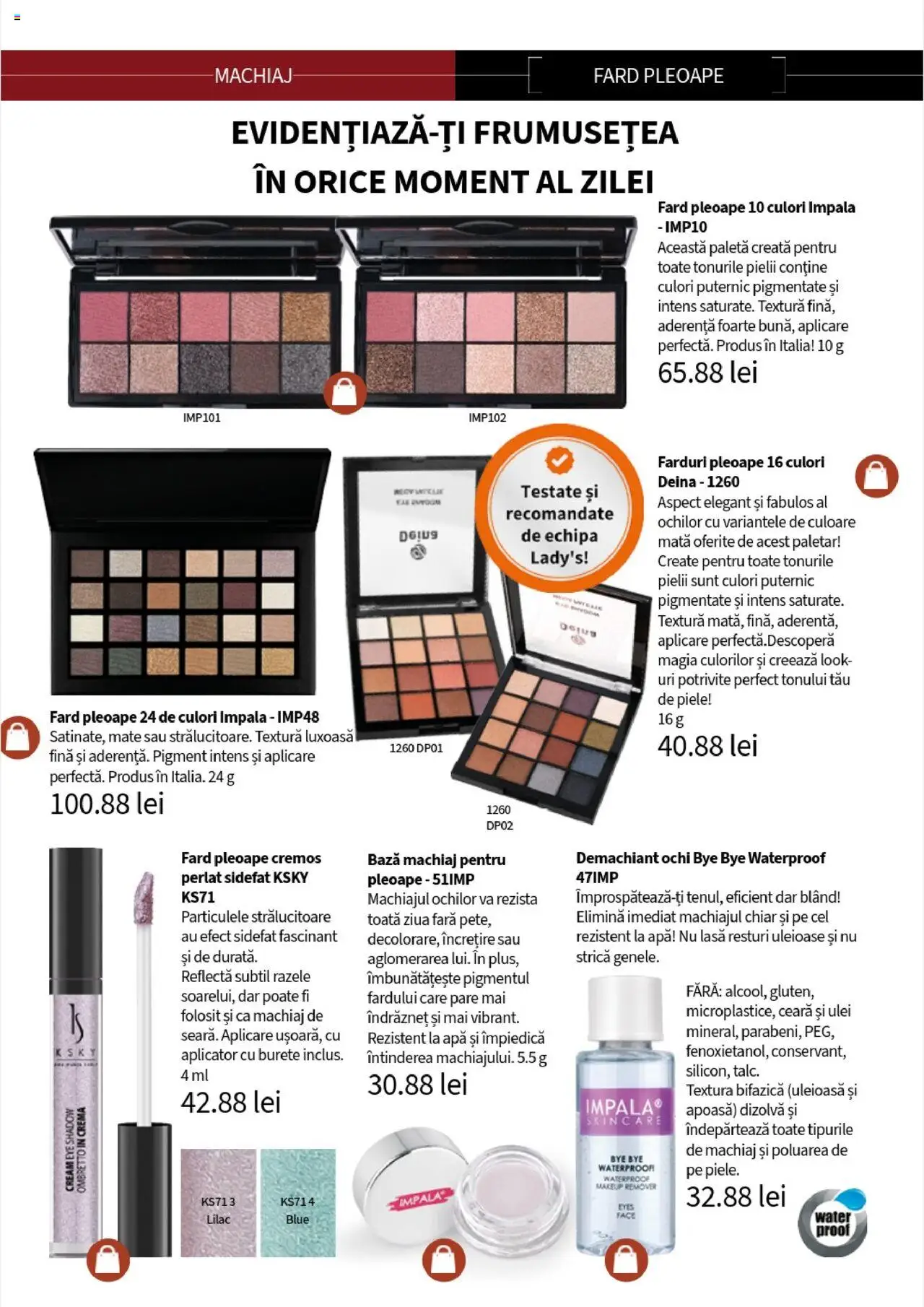 Noul catalog Lady’s – valabil de la 25.09.2025 | Pagină: 80 | Produse: Machiaj, Burete, Cremă, Ulei