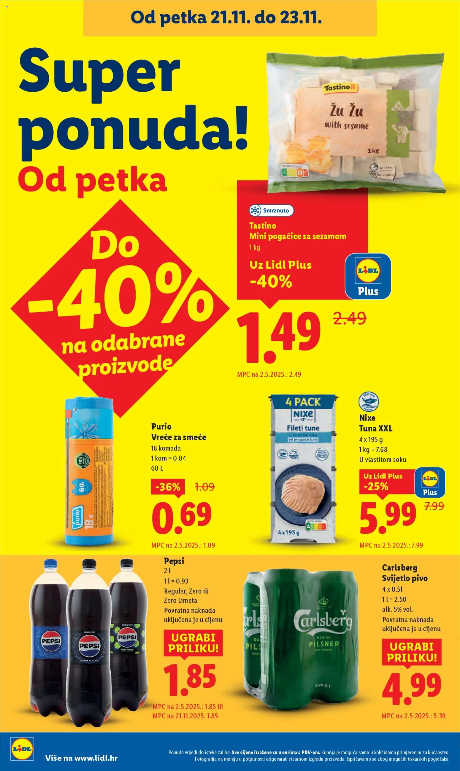 Lidl katalog | vrijedi od 17.11.2025 | Stranica: 90 | Proizvodi: Pogačice, Pivo, Vreće za smeće, Limeta