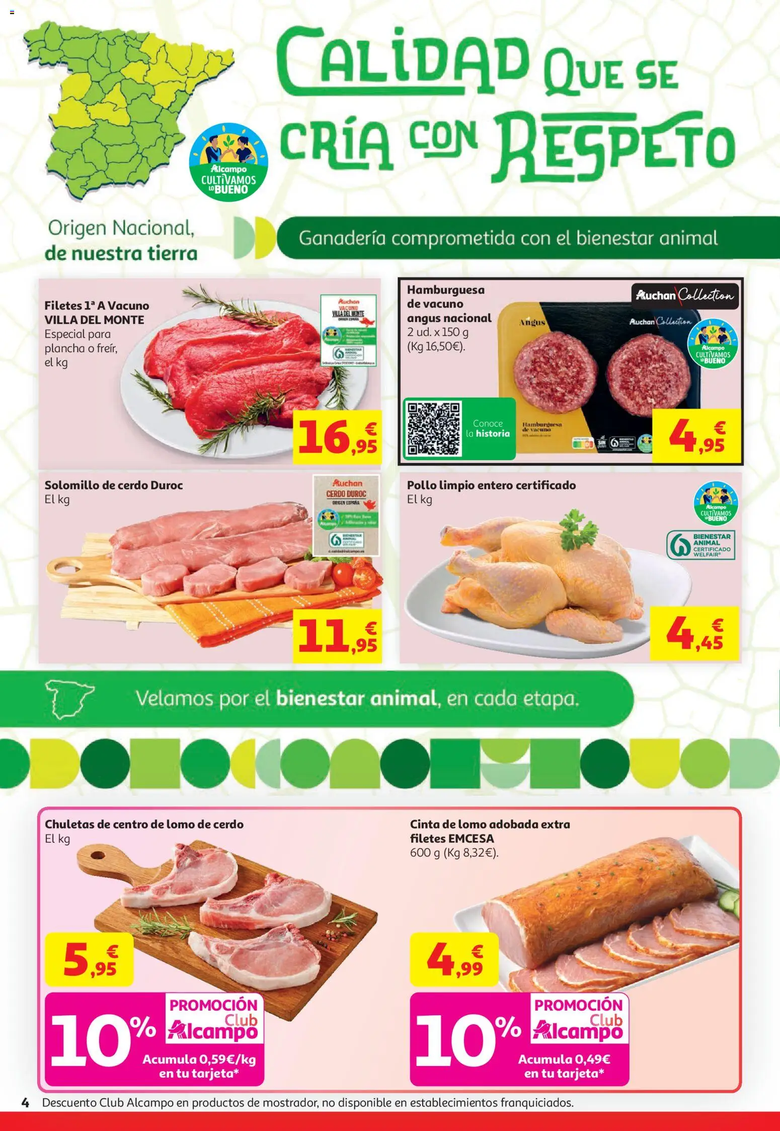 Alcampo HG Nacional │ válido desde el 21.04.2026 | Página: 4 | Productos: Solomillo de cerdo, Cerdo, Plancha, Σοκολατούχο γάλα