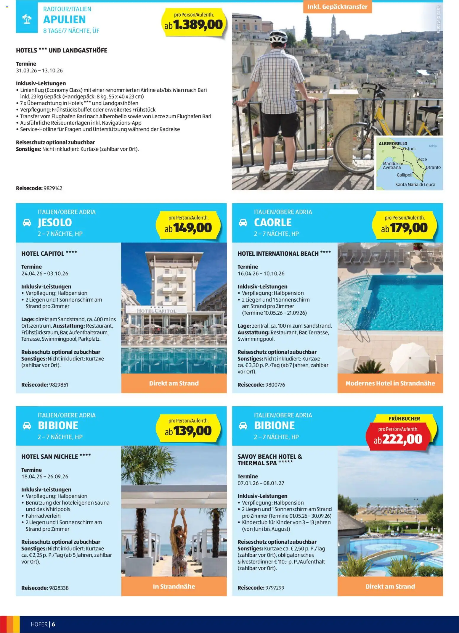 Hofer Reisen Flugblatt gültig ab 31.12.2025 | Seite: 6