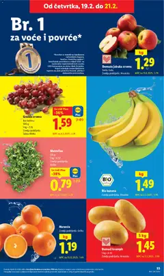 Domaći krumpir, 1 kg = 0.35, Zemlja podrijetla: Hrvatska - Pregled kataloga iz trgovine Lidl, vrijedi od 16.02.2026 | Stranica: 53