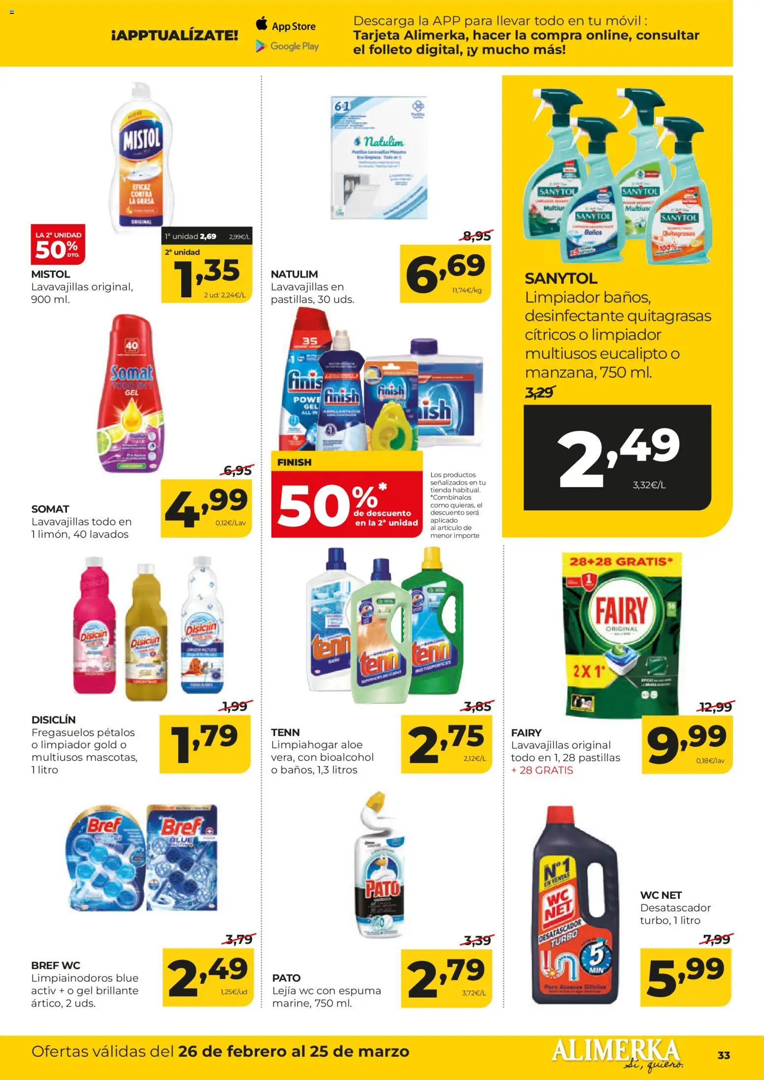 Alimerka folleto Castilla y León │ válido desde el 26.02.2026 | Página: 33 | Productos: Lavavajillas