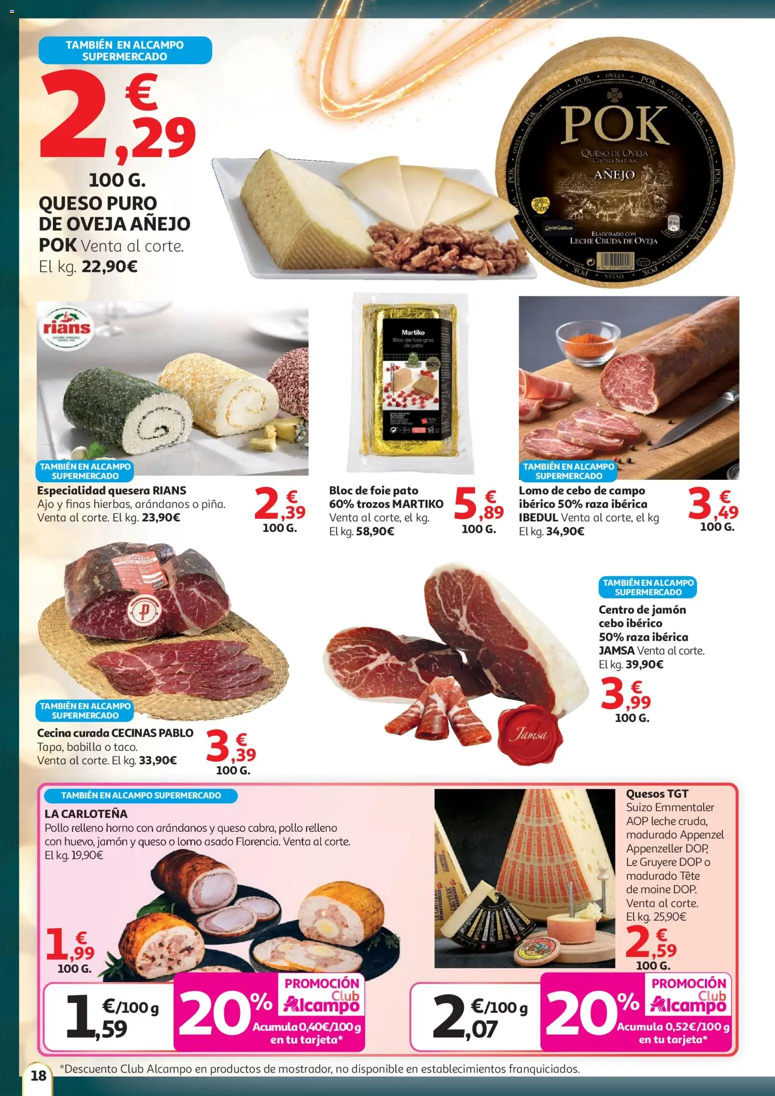 Alcampo - Hg Madrid │ válido desde el 11.12.2025 | Página: 18 | Productos: Queso de oveja, Leche, Jamón, Horno