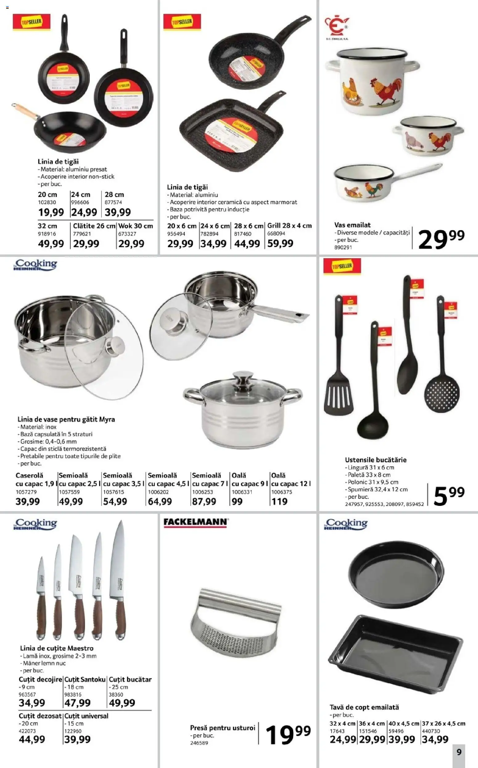 Noul catalog Selgros – valabil de la 02.01.2026 | Pagină: 9 | Produse: Tavă de copt, Grill, Oală, Clătite