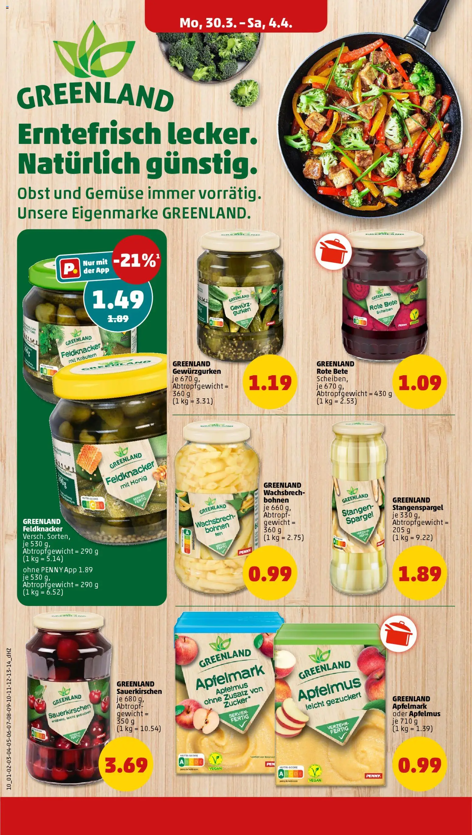 Penny Prospekt 	 – gültig ab 30.03.2026 | Seite: 12 | Produkte: Gewicht, Spargel, Gemüse, Gurken