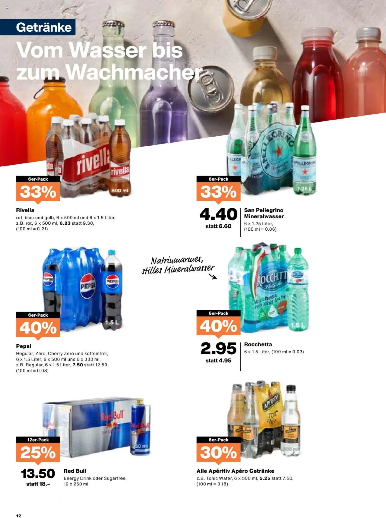 Migros Aktionen ab 17.06.2025 | Seite: 12 | Produkte: Ridge, Red bull, Mineralwasser, Wasser