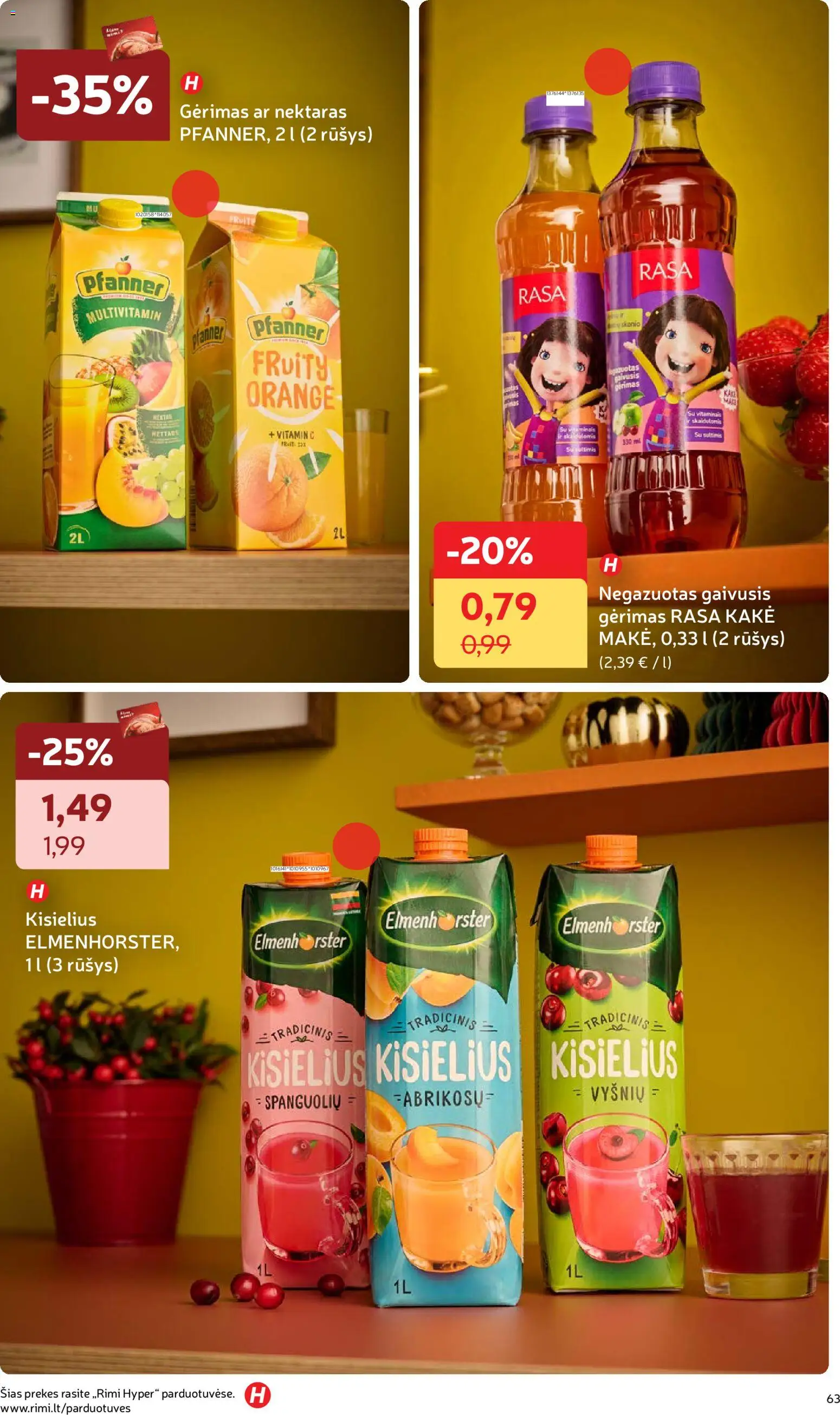 Rimi akcijos nuo 02.12.2025 | Puslapis: 63 | Prekių: Gaivusis gėrimas