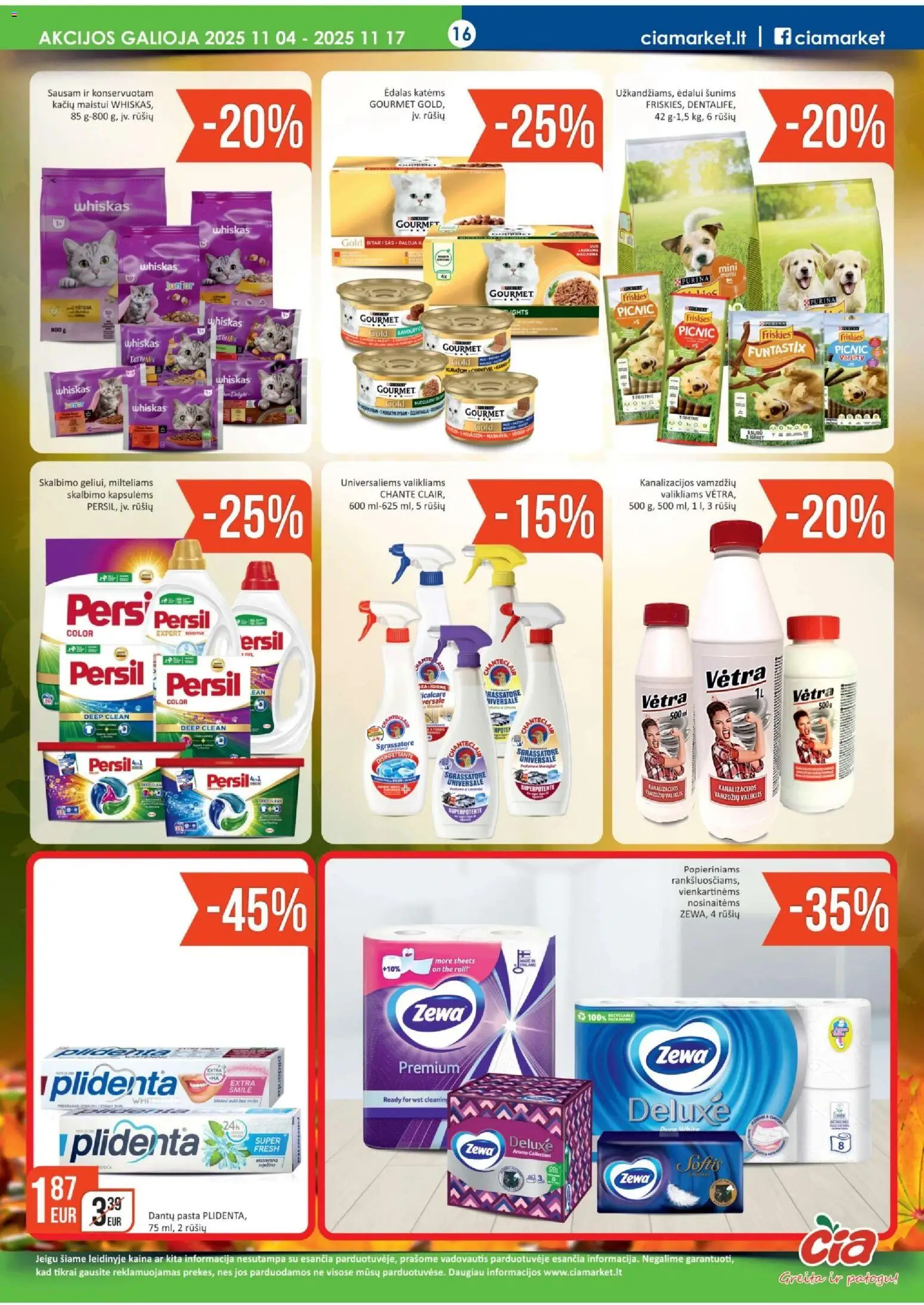 ČIA MARKET akcijos nuo 04.11.2025 | Puslapis: 16 | Prekių: Dantų pasta