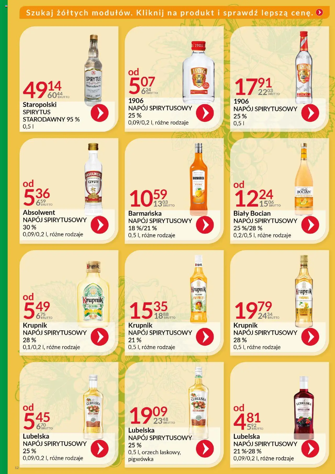Eurocash Gazetka - Katalog Alkoholowy od 01.06.2025 | Strona: 12 | Produkty: Cytryna, Pigwa, Owoce